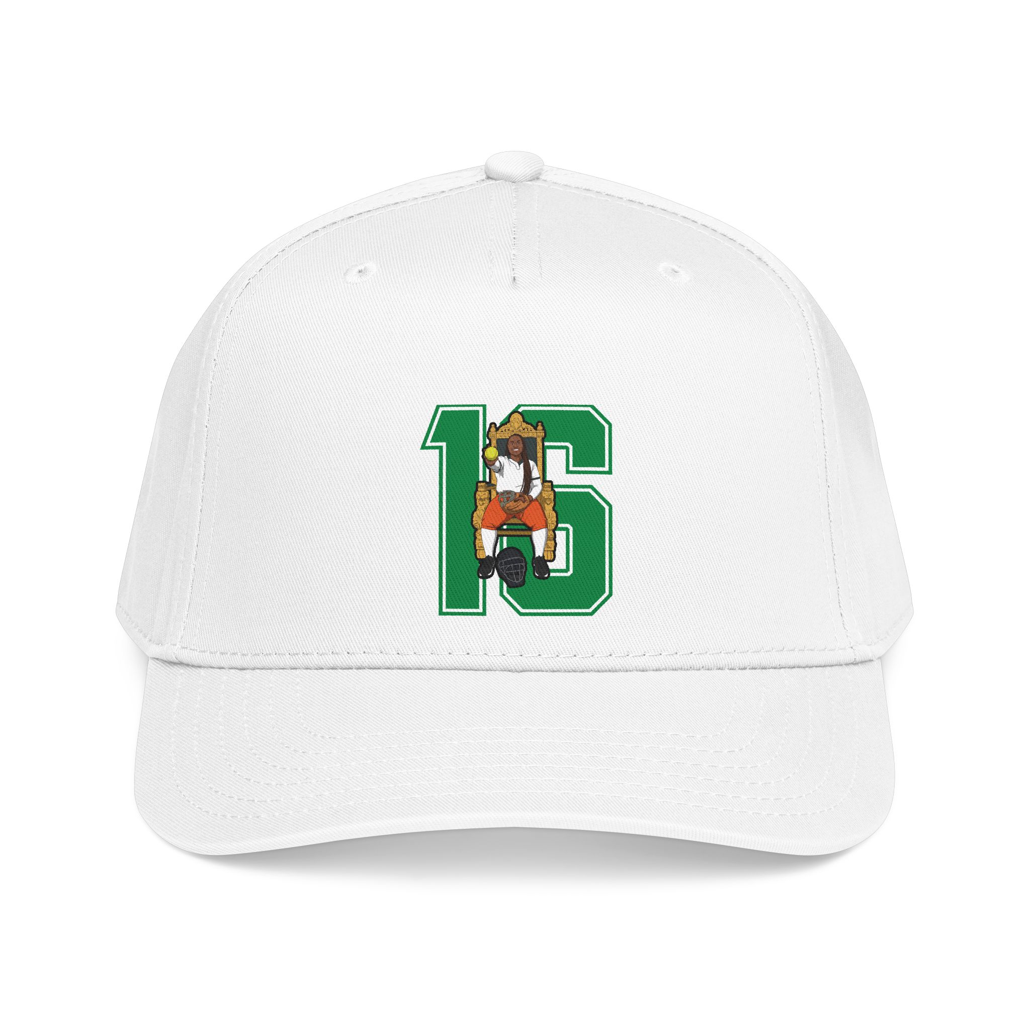 Baseball Cap — character_number in White