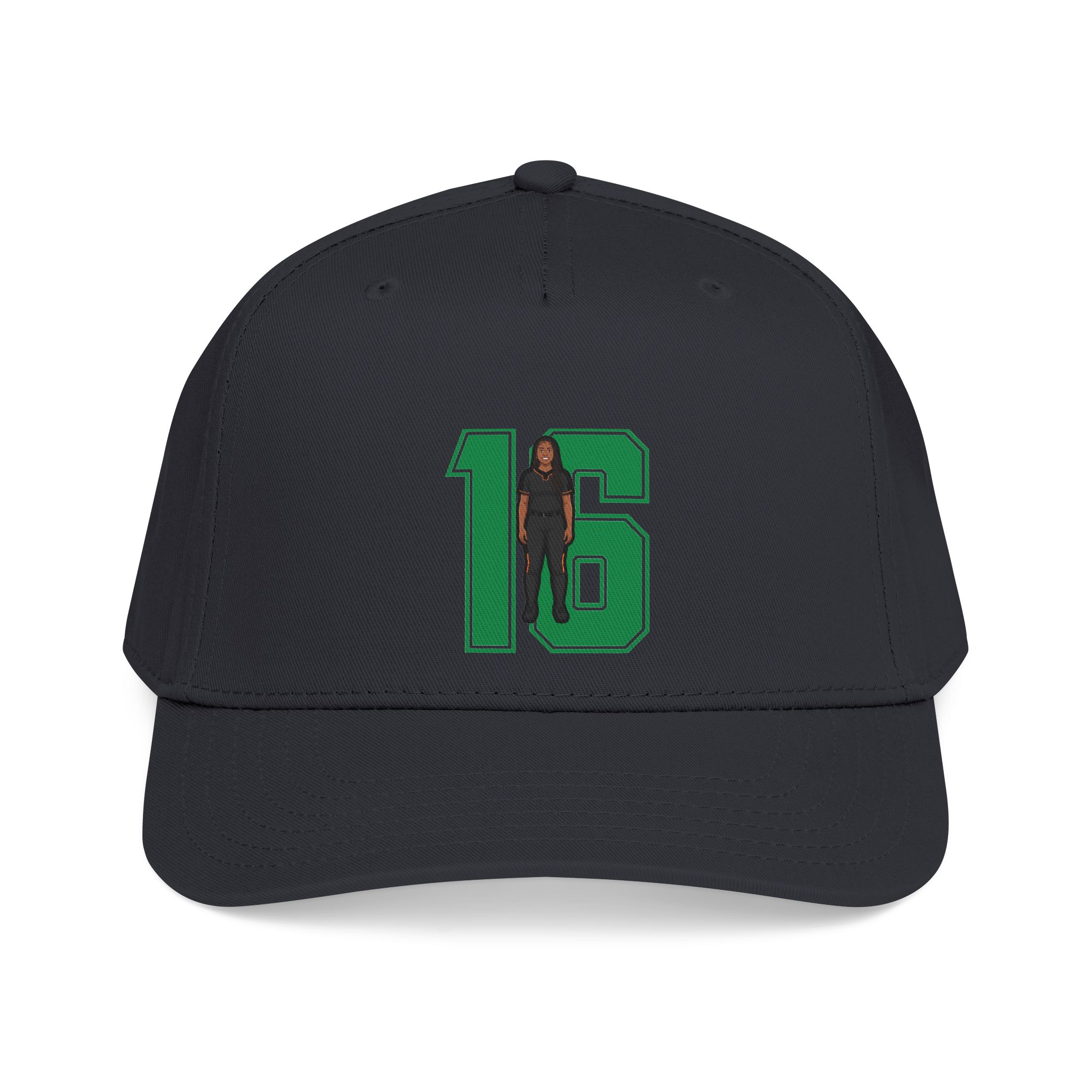 Baseball Cap — character_number in Black