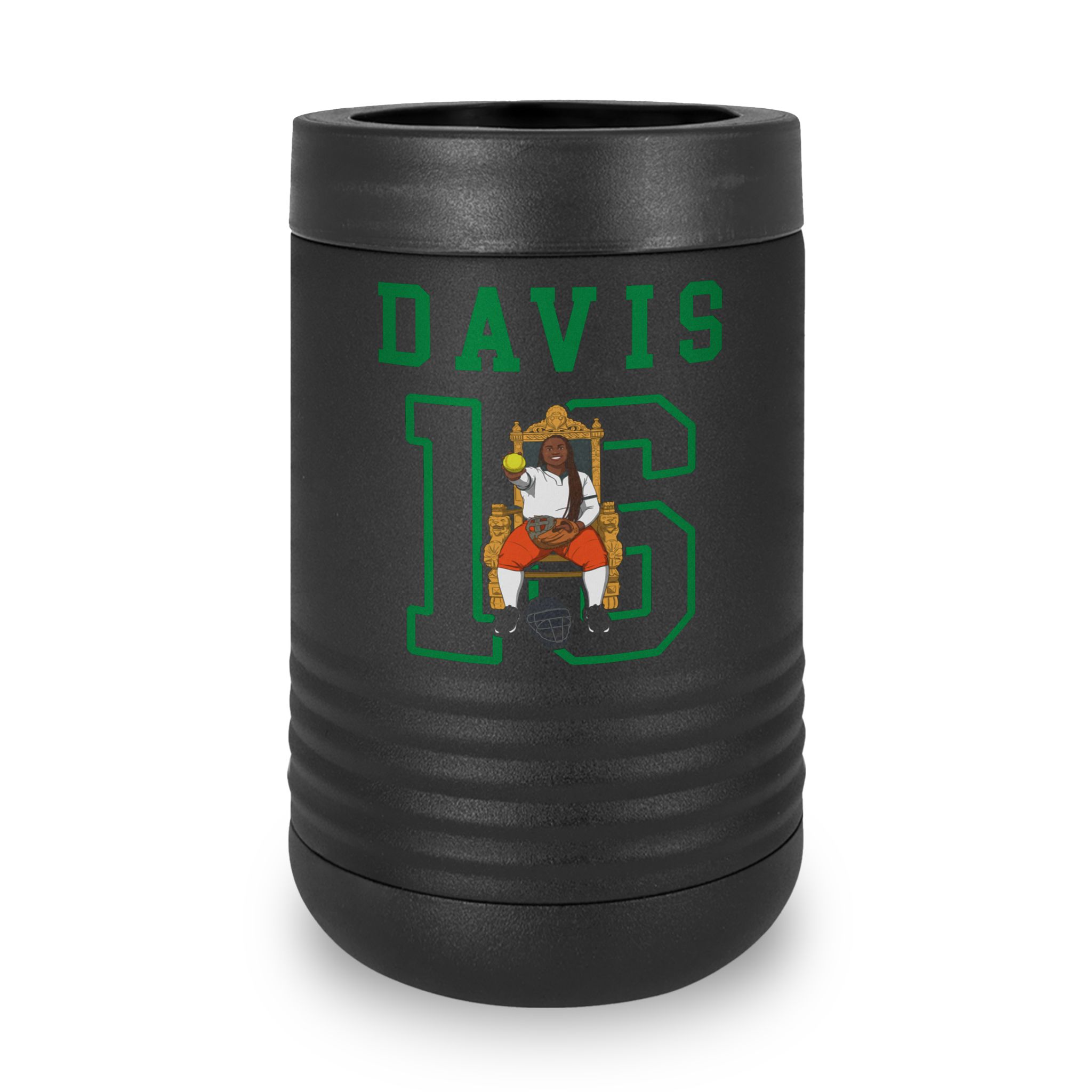 Stainless Can Cooler — character_shirsey in Black