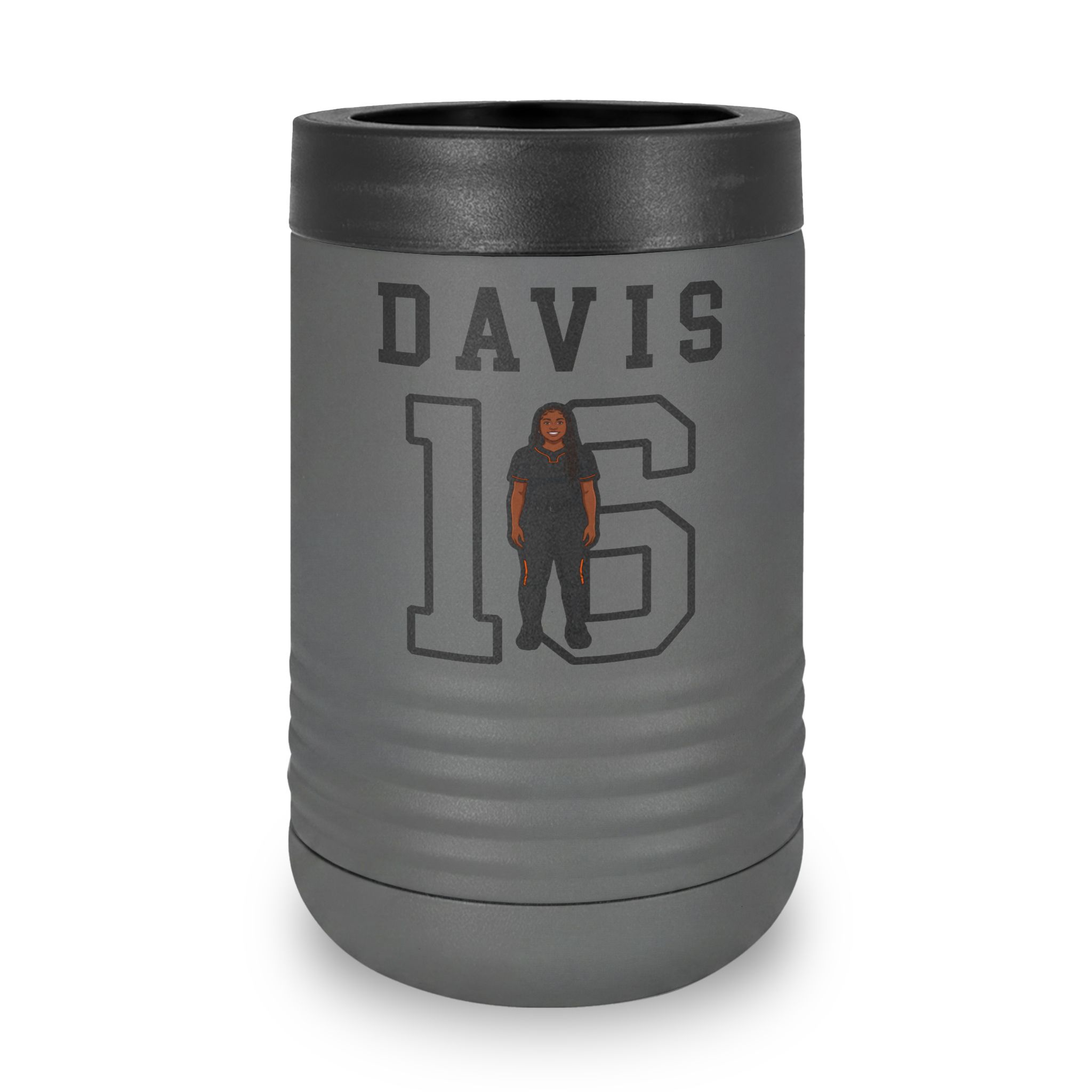 Stainless Can Cooler — character_shirsey in Grey