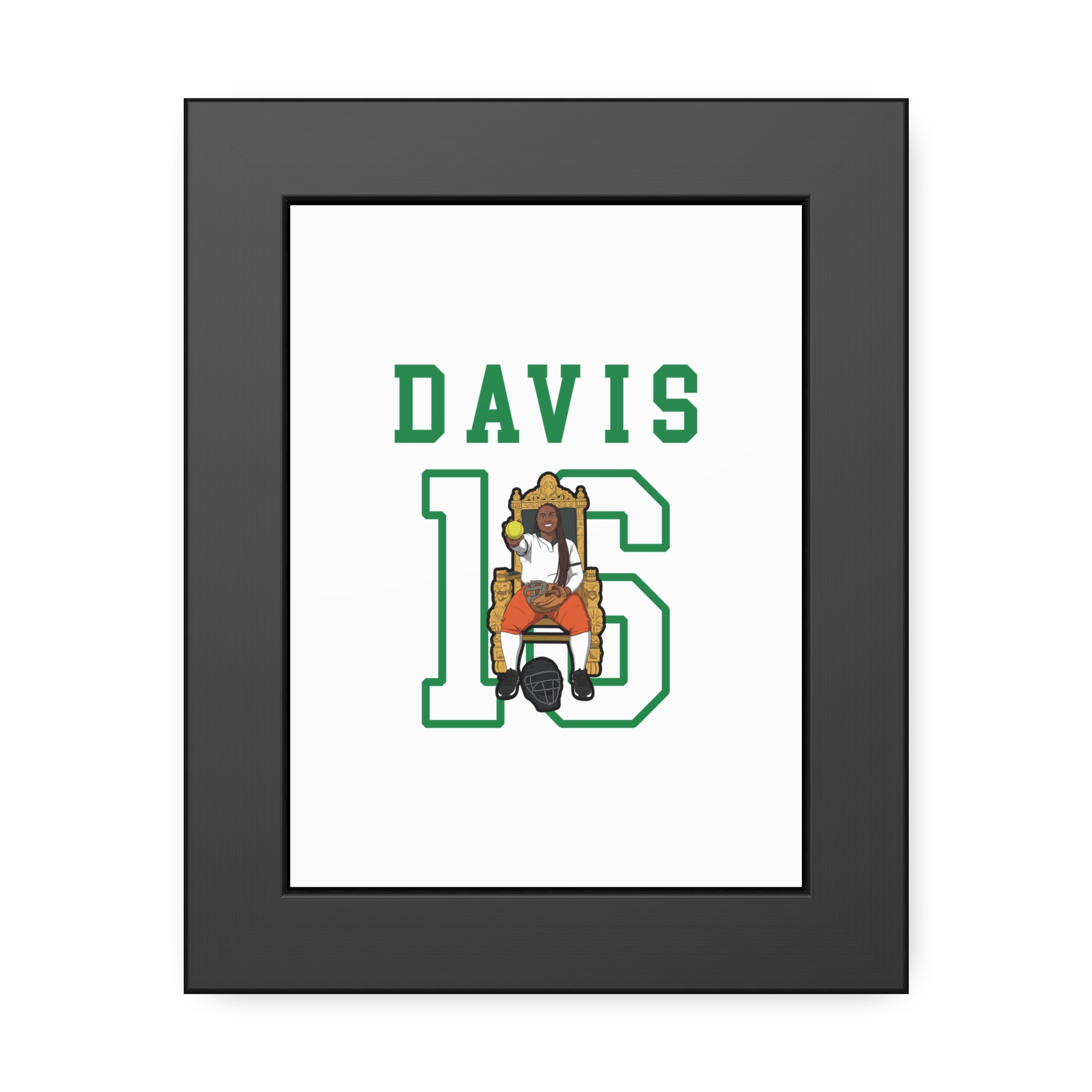 Framed Poster — character_shirsey in Black