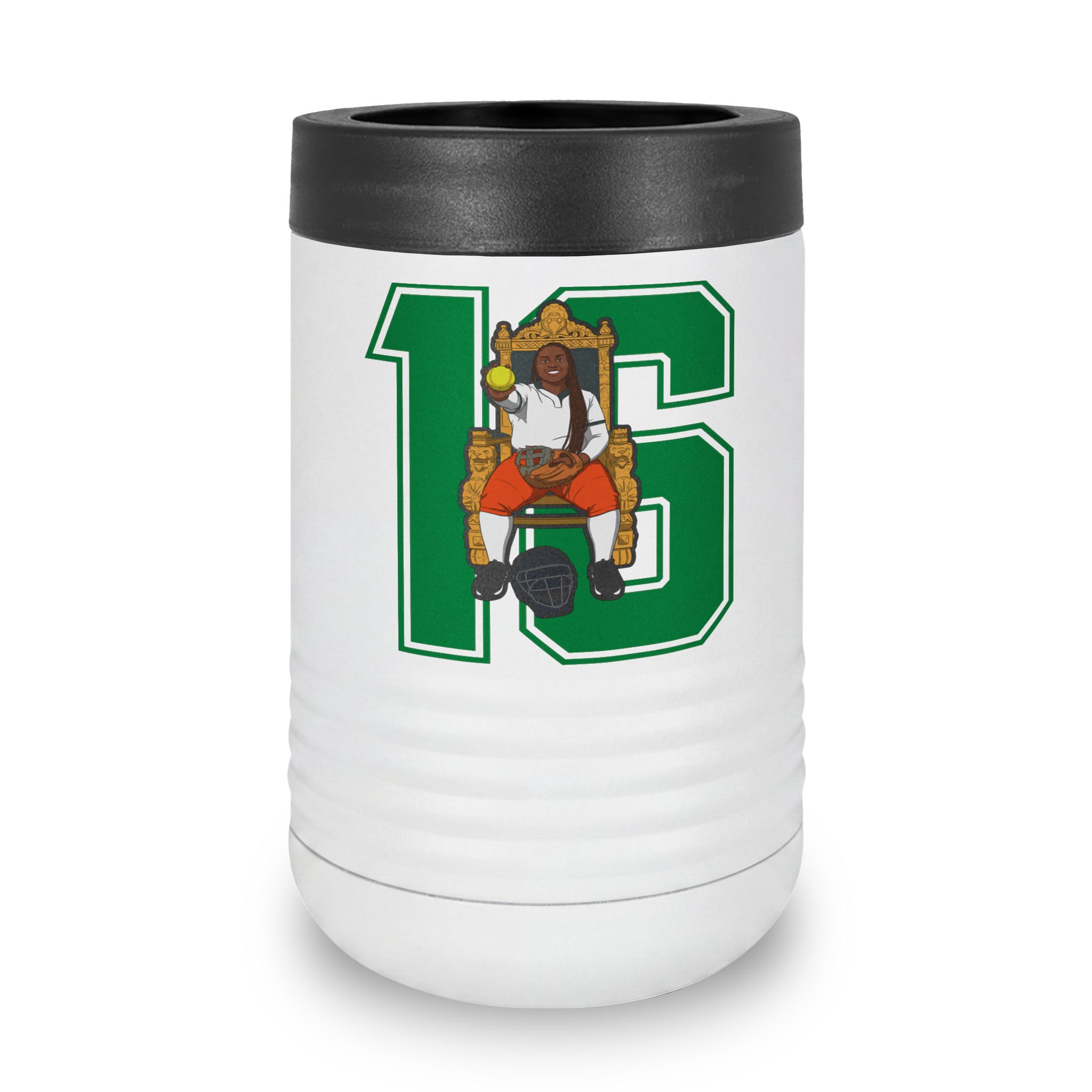 Stainless Can Cooler — character_number in White