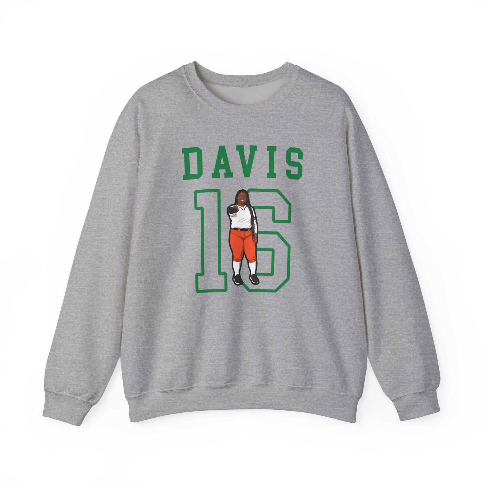 Crewneck Sweatshirt — character_shirsey in Grey