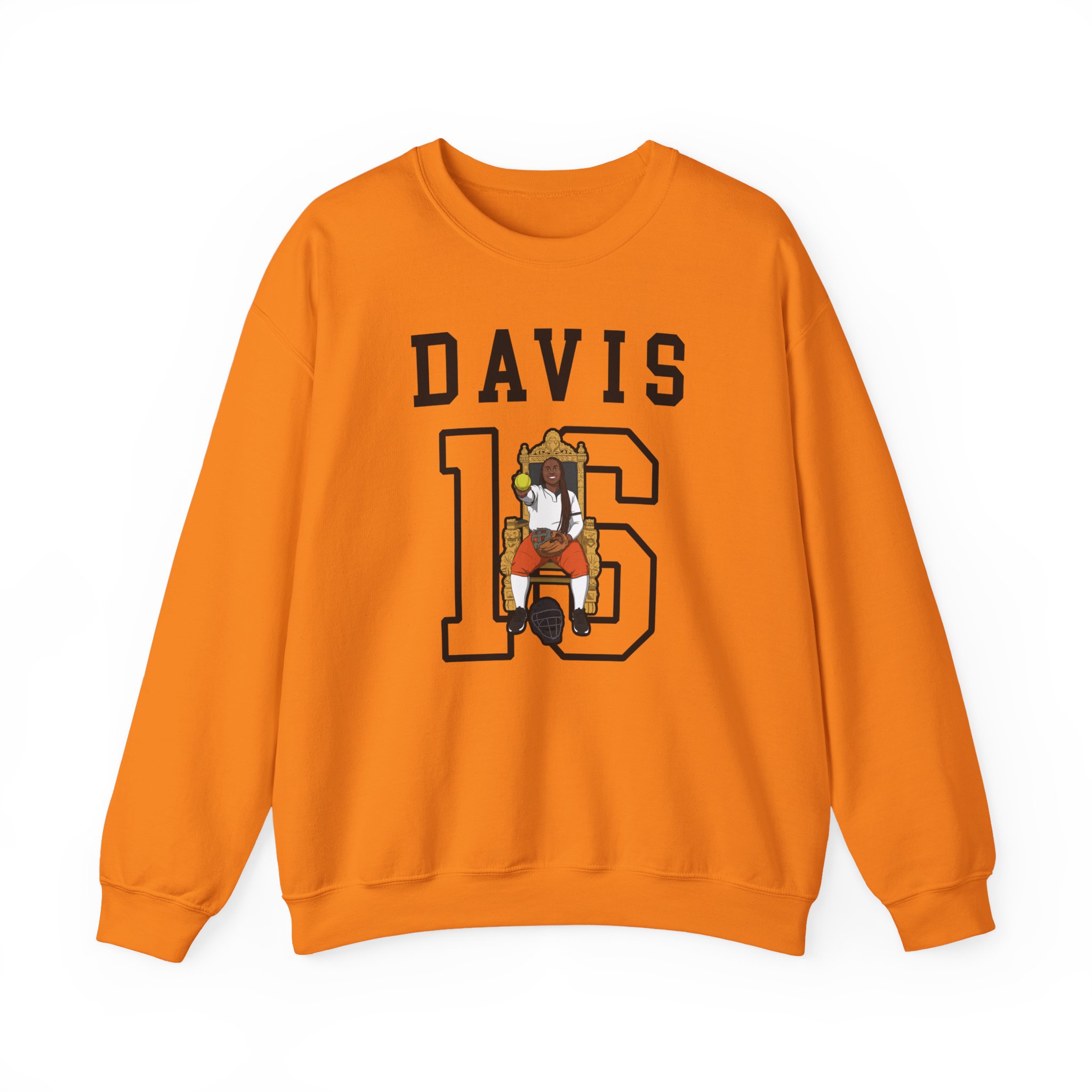 Crewneck Sweatshirt — character_shirsey in Orange