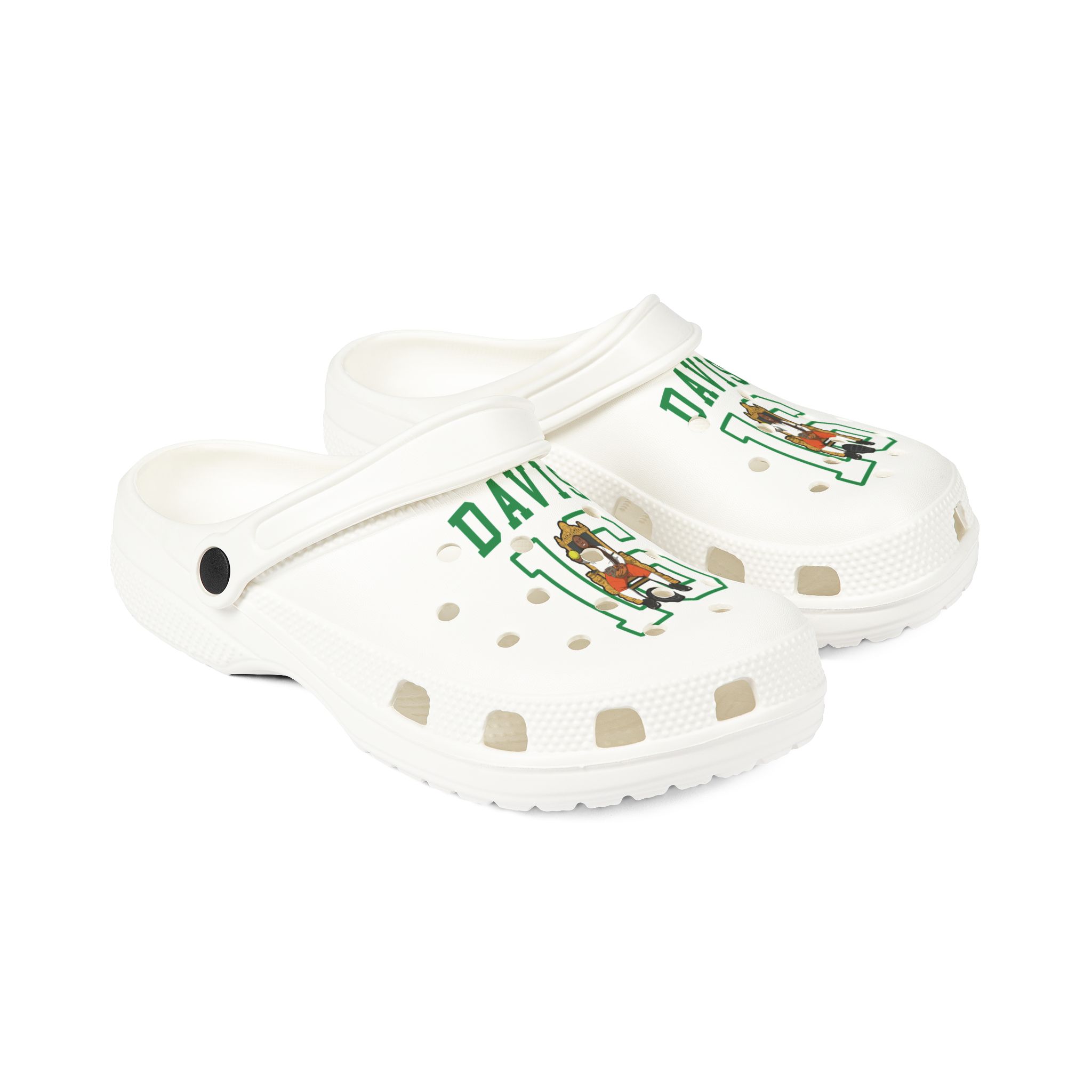 Rubber Clogs — character_shirsey in White