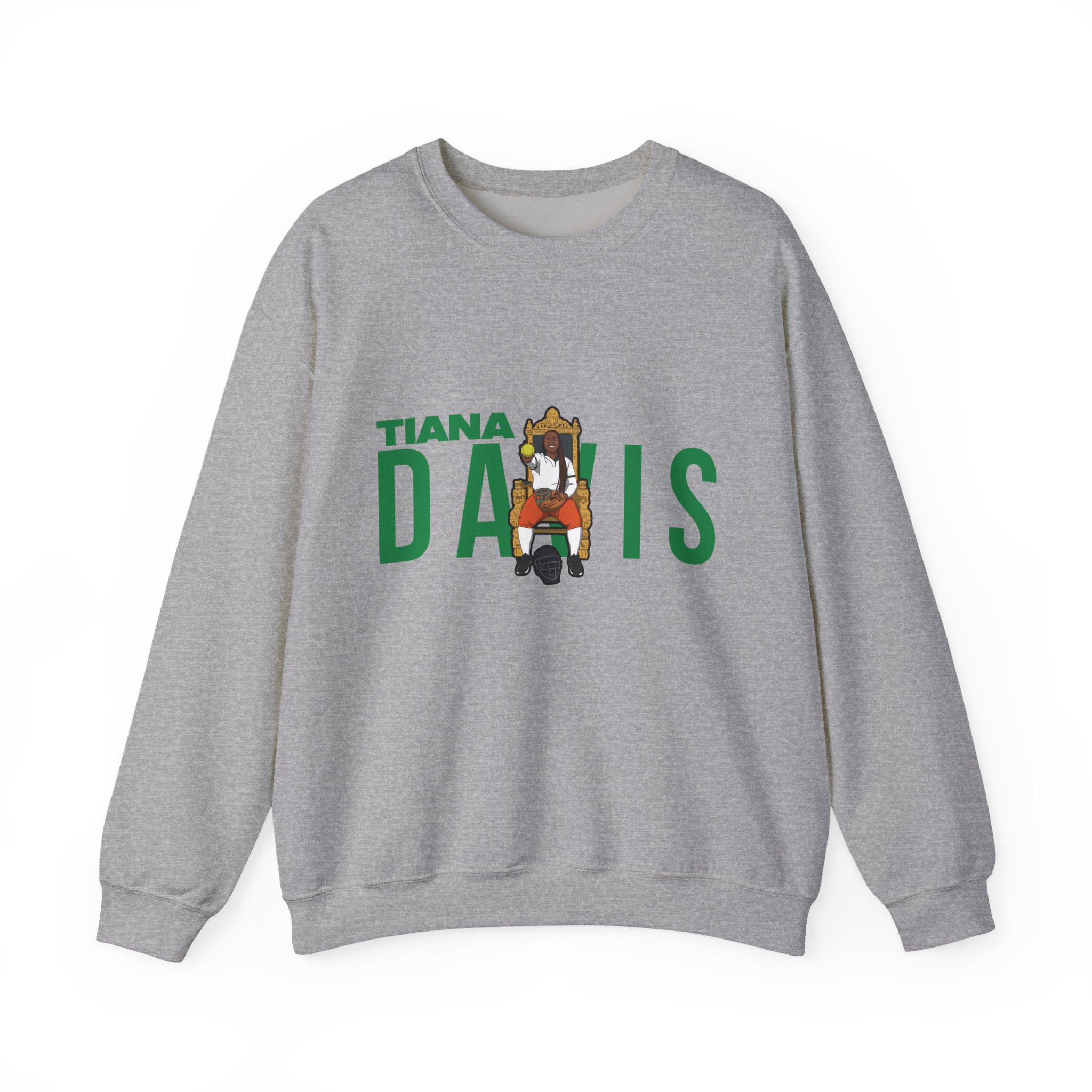Crewneck Sweatshirt — character_player_name in Grey