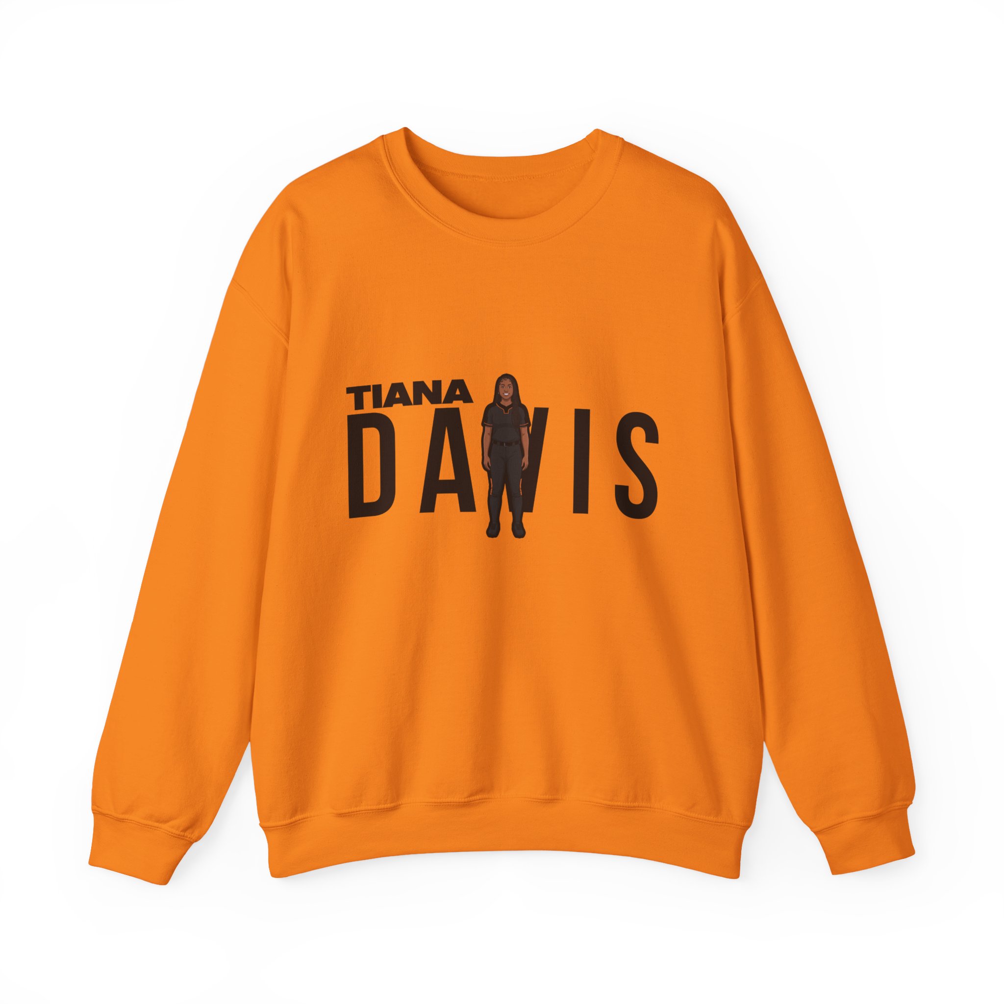 Crewneck Sweatshirt — character_player_name in Orange