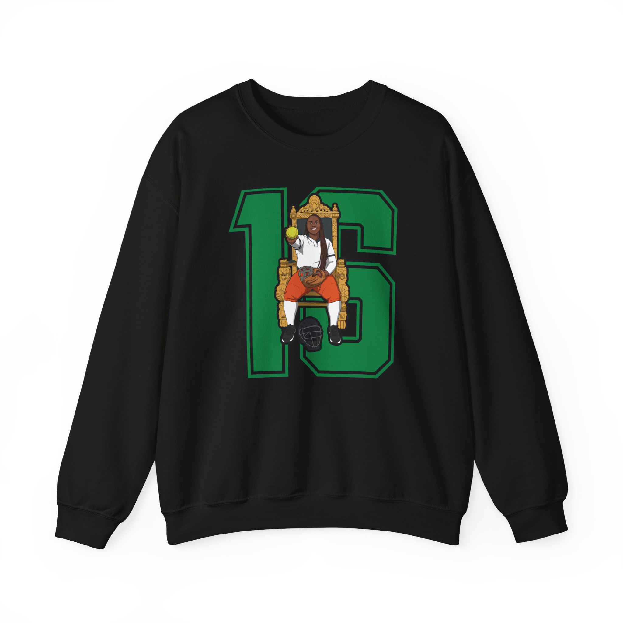 Crewneck Sweatshirt — character_number in Black