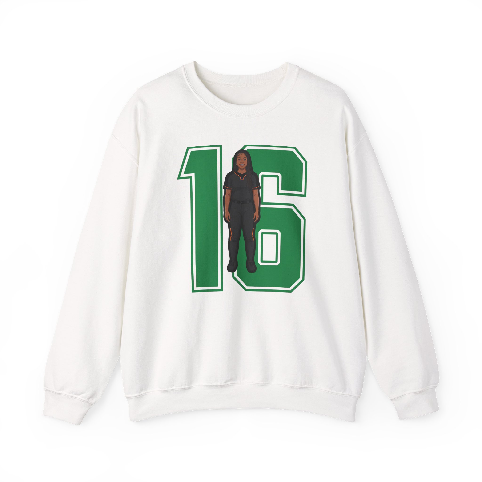 Crewneck Sweatshirt — character_number in White