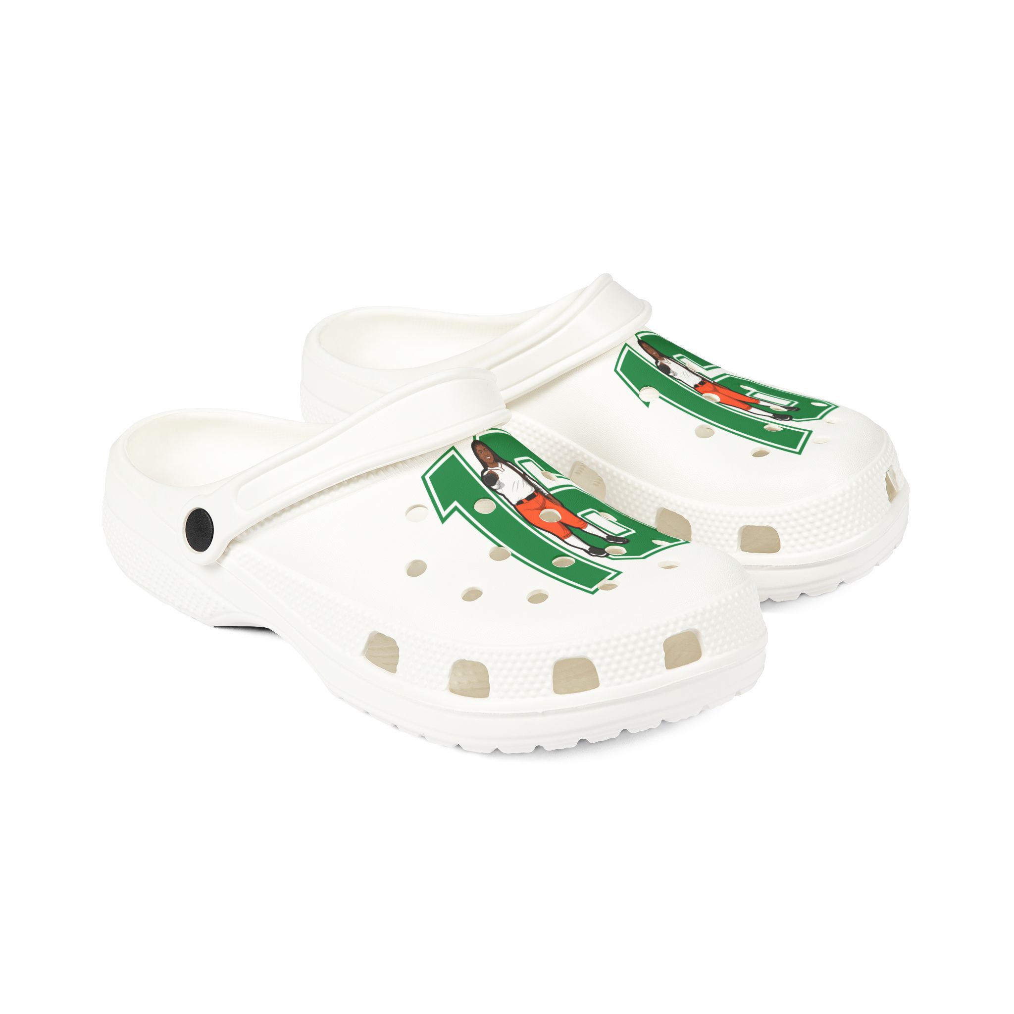 Rubber Clogs — character_number in White