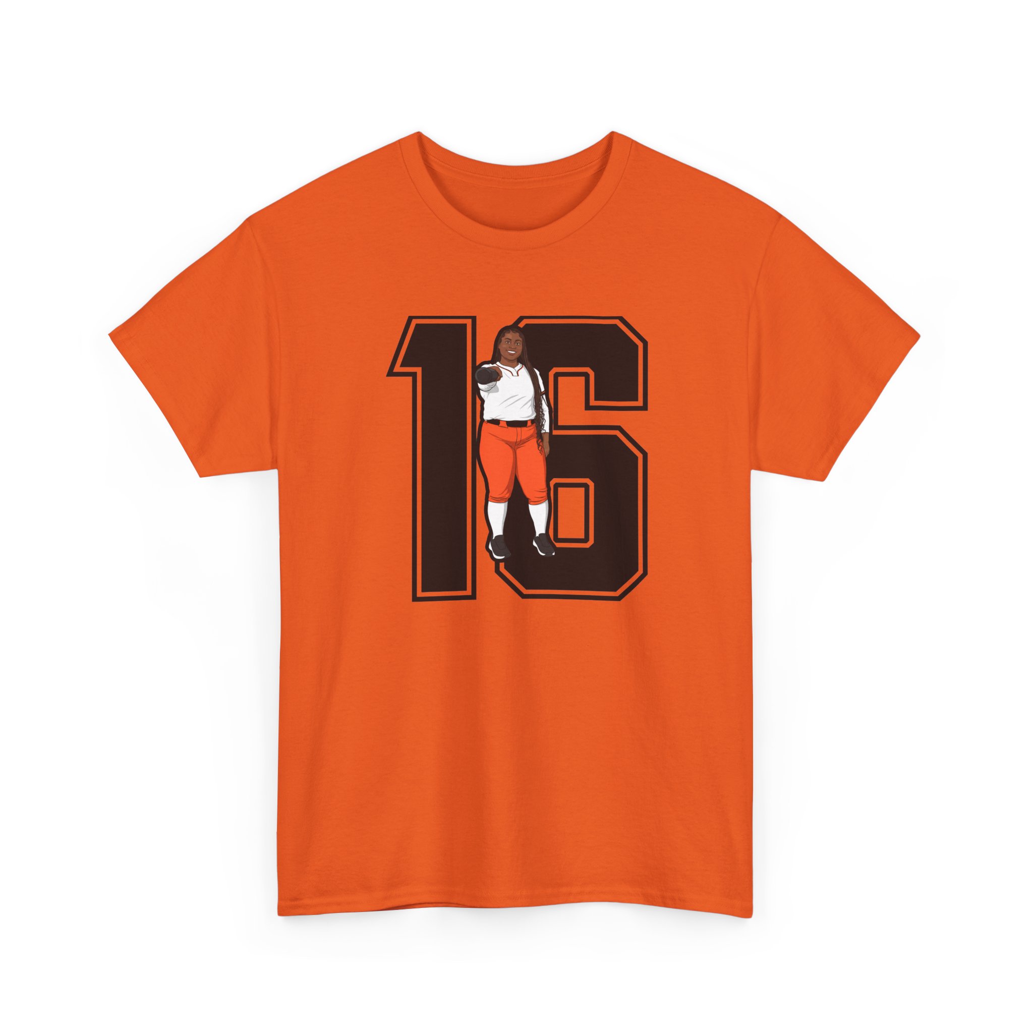 Tee — character_number in Orange