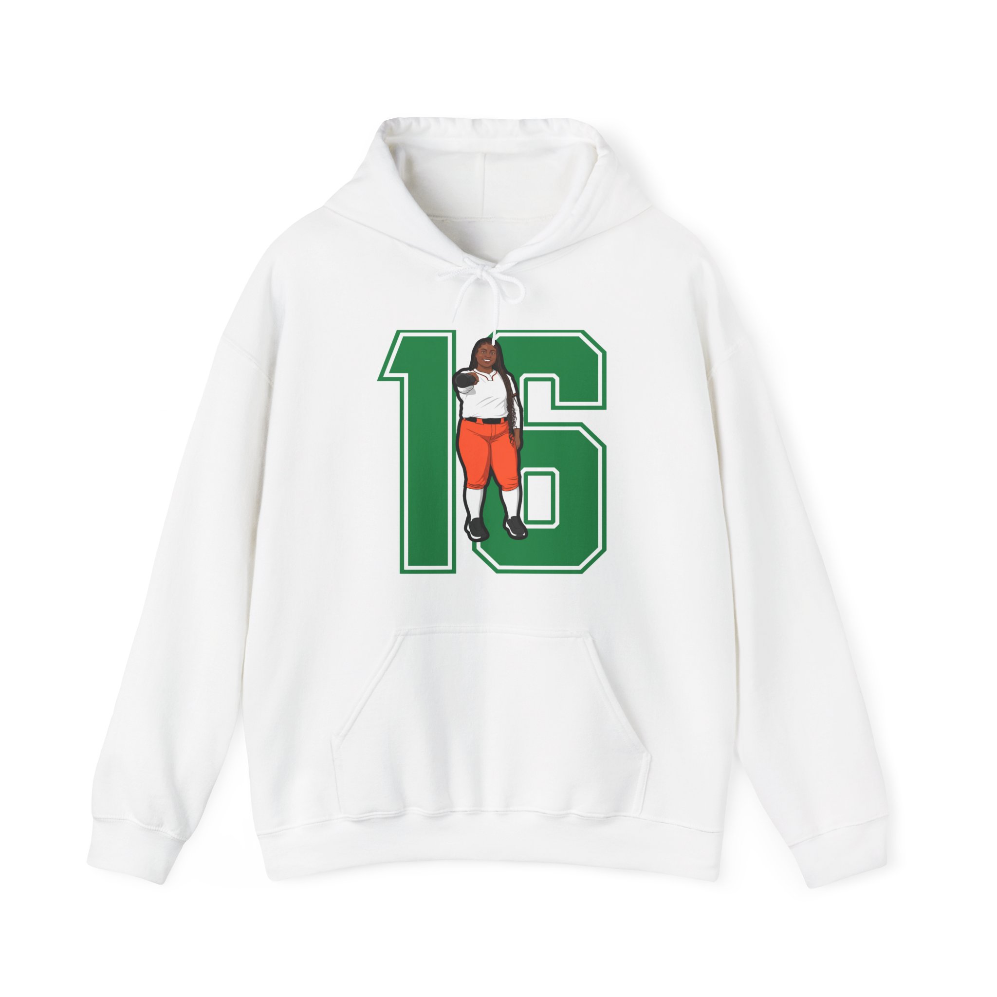 Hoodie — character_number in White