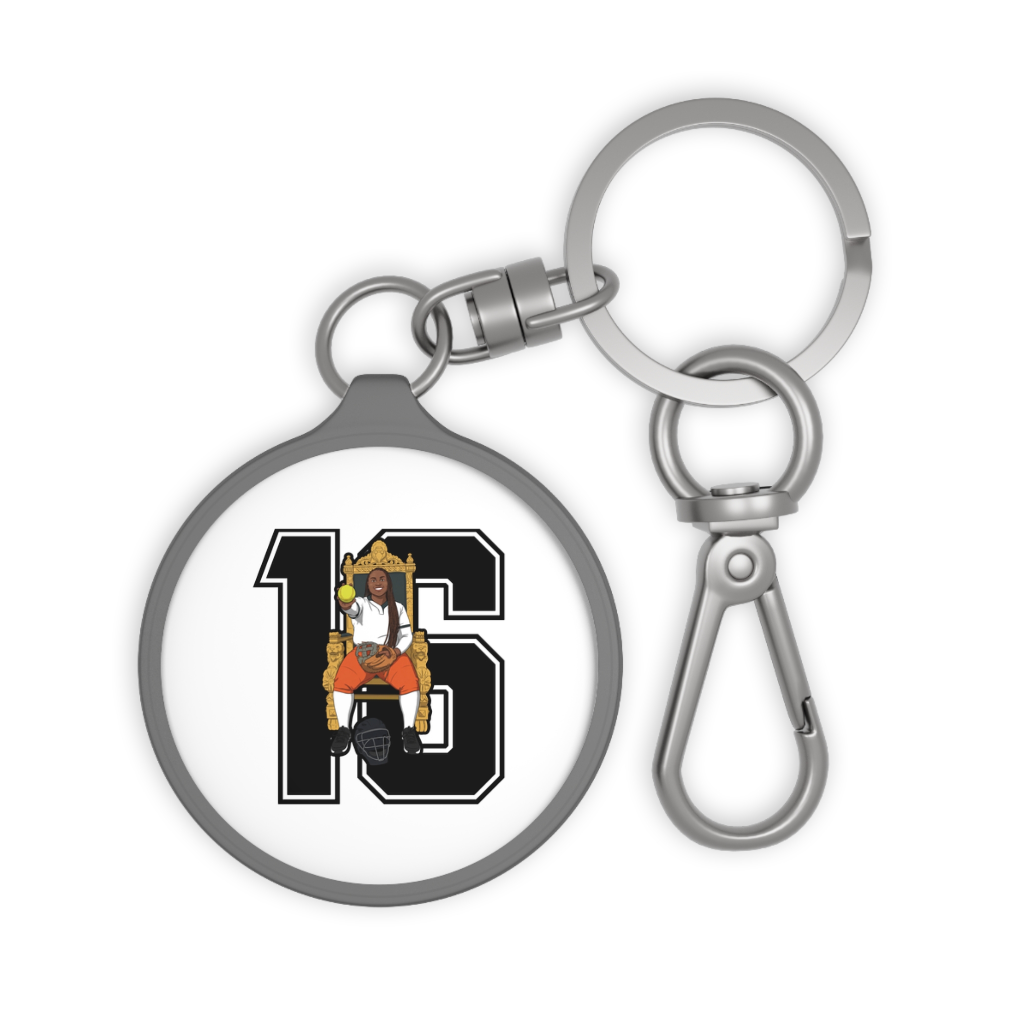 Keychain — character_number in Grey