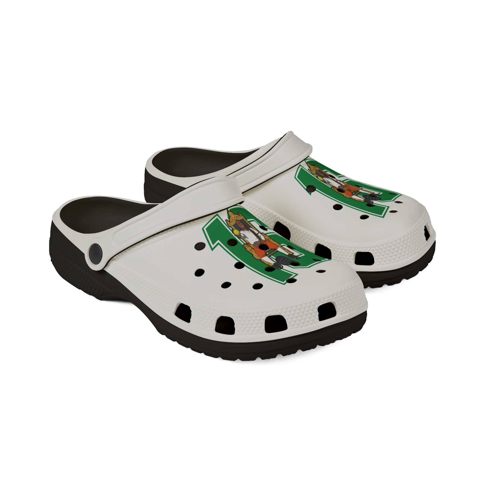 Rubber Clogs — character_number in Black