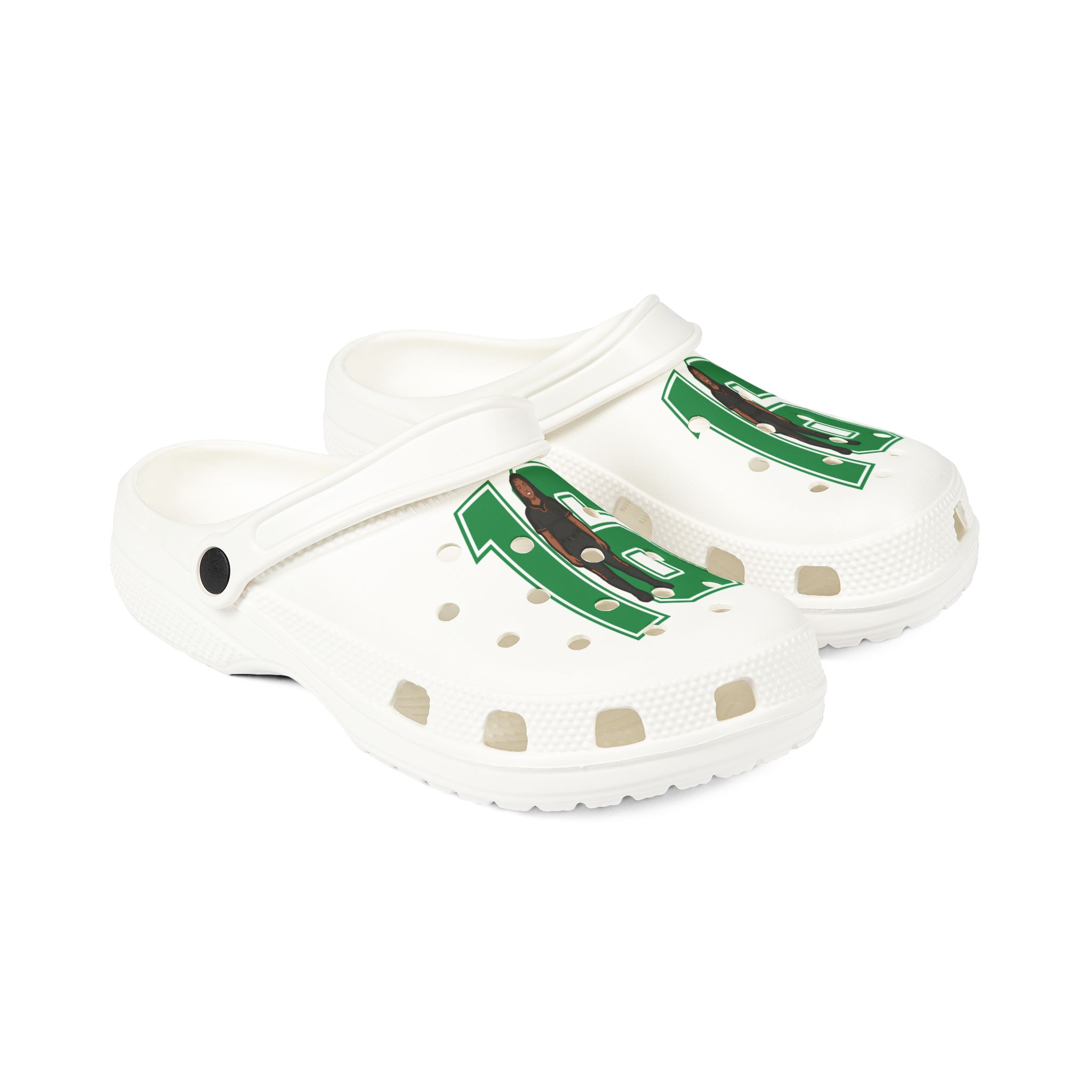 Rubber Clogs — character_number in White