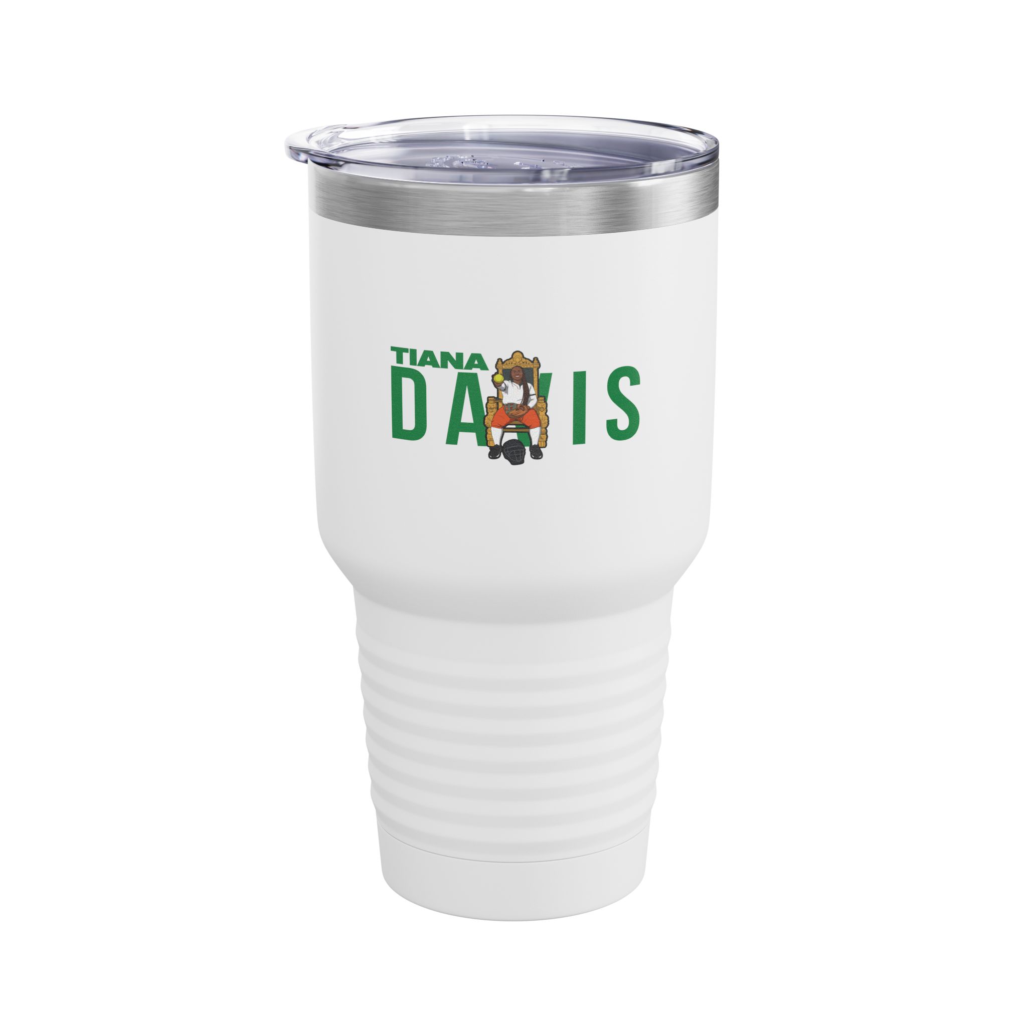 30oz Tumbler — character_player_name in White