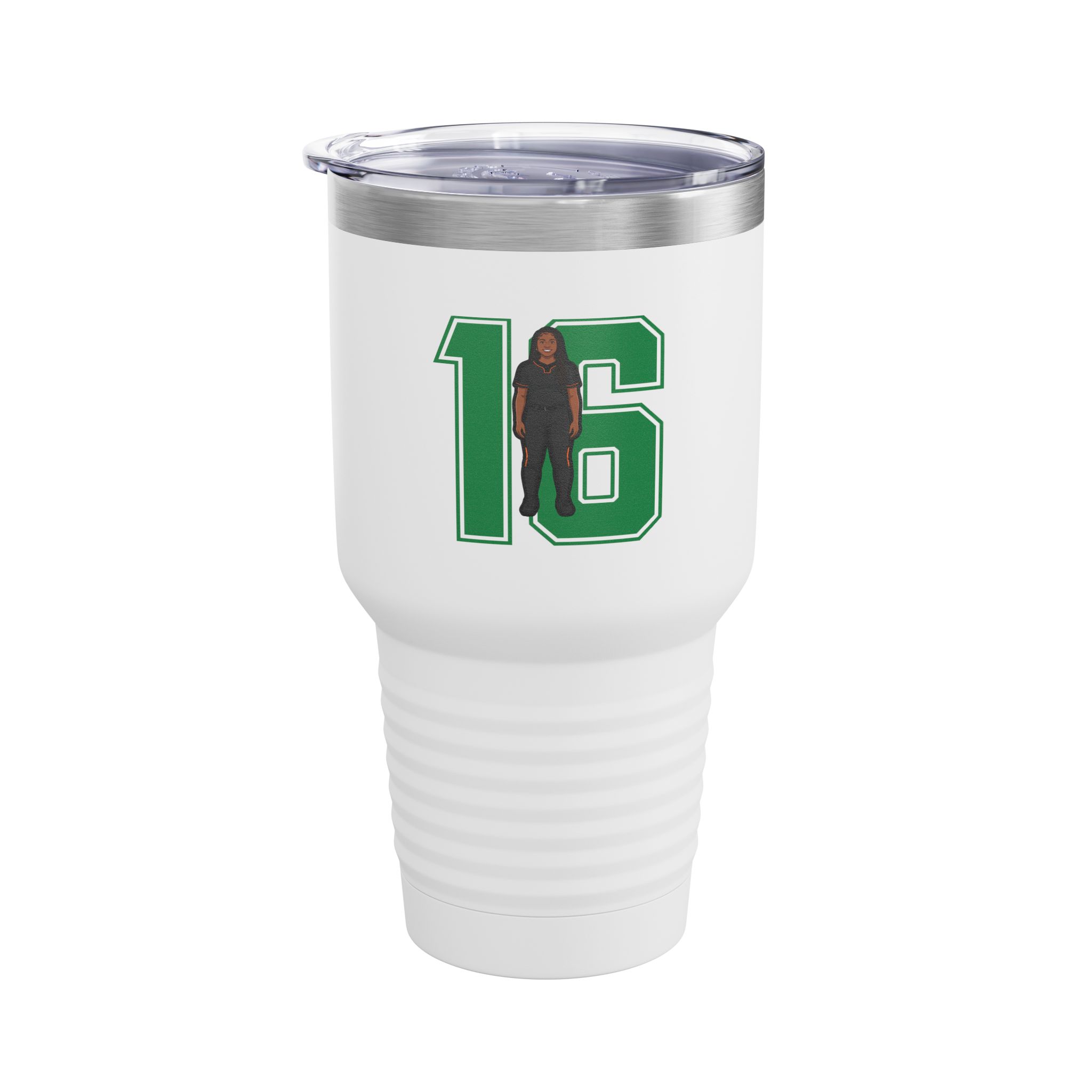 30oz Tumbler — character_number in White