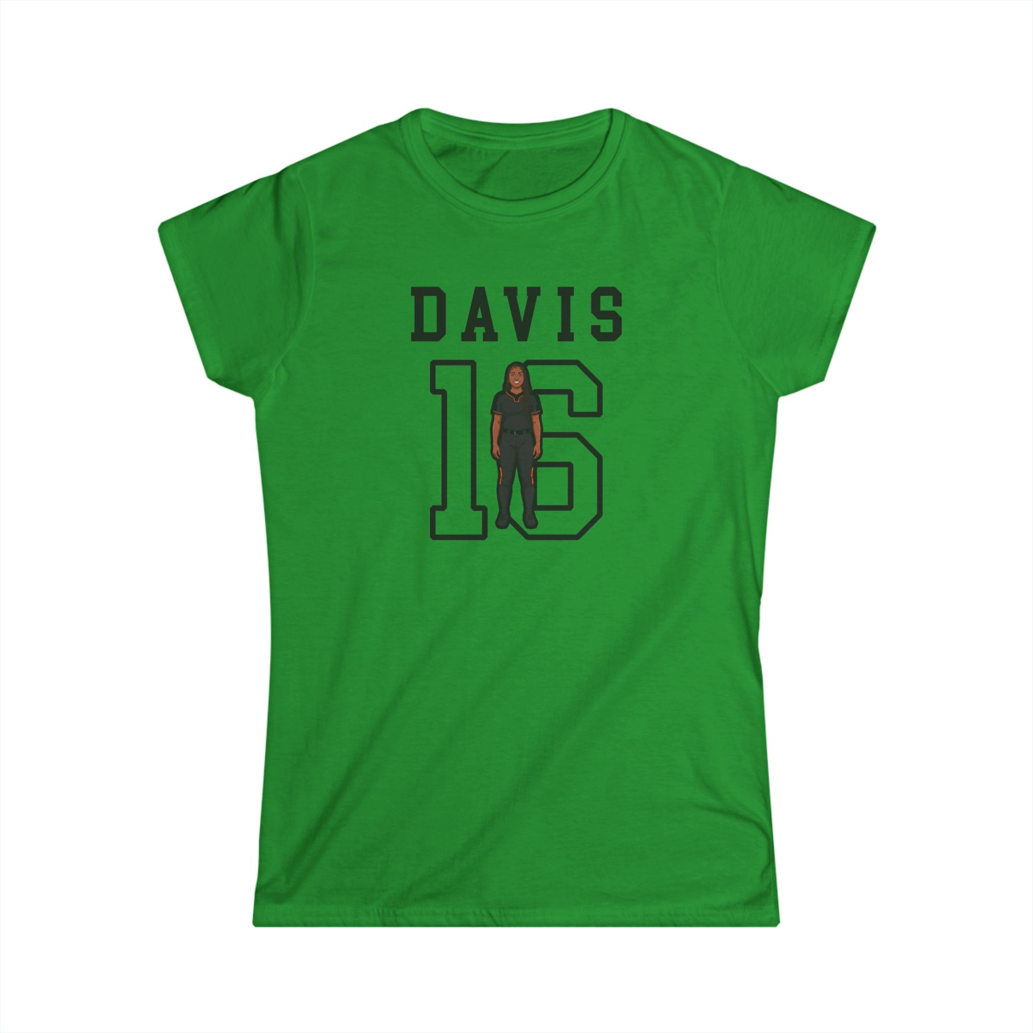 Women's Softstyle Tee — character_shirsey in Green