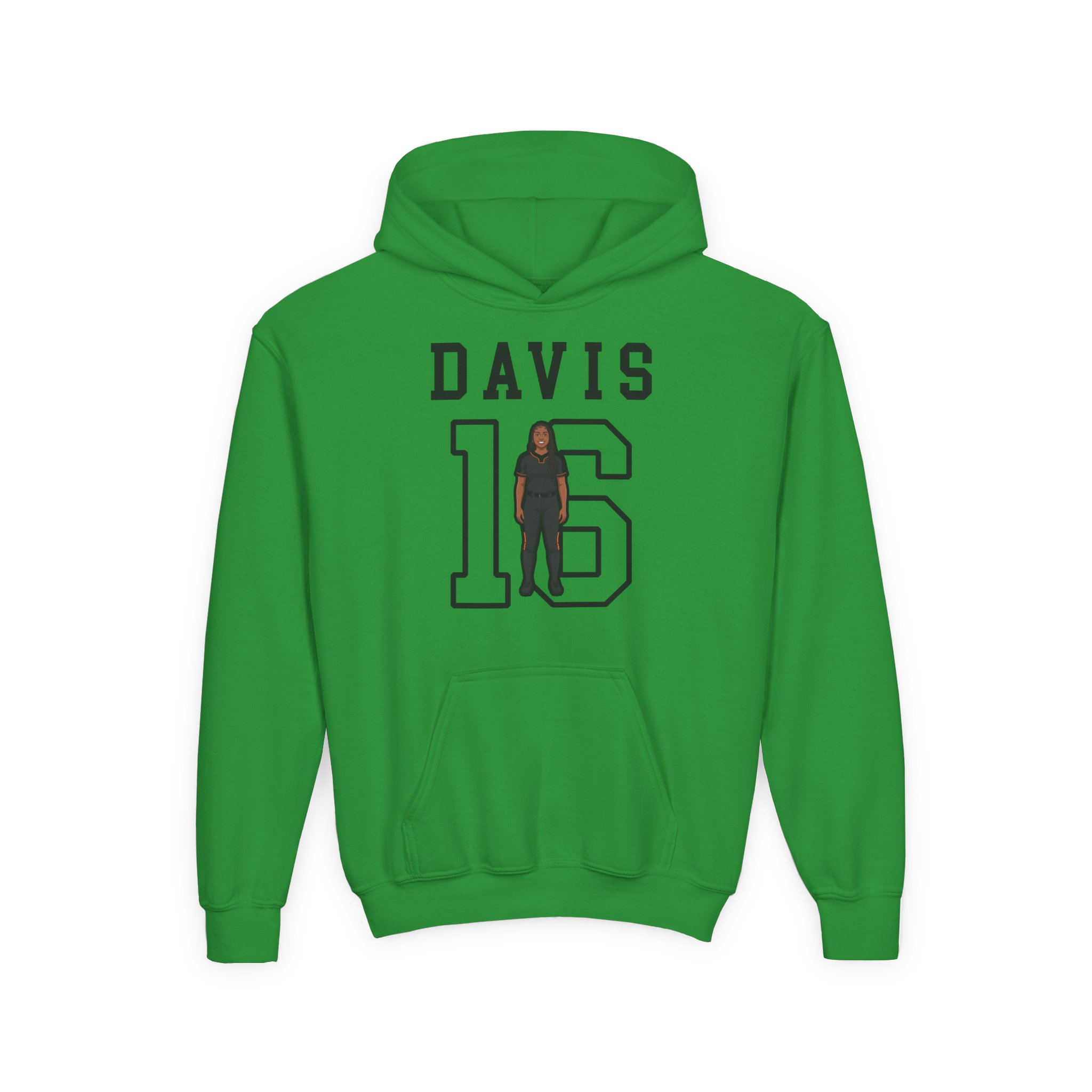 Youth Hoodie — character_shirsey in Green