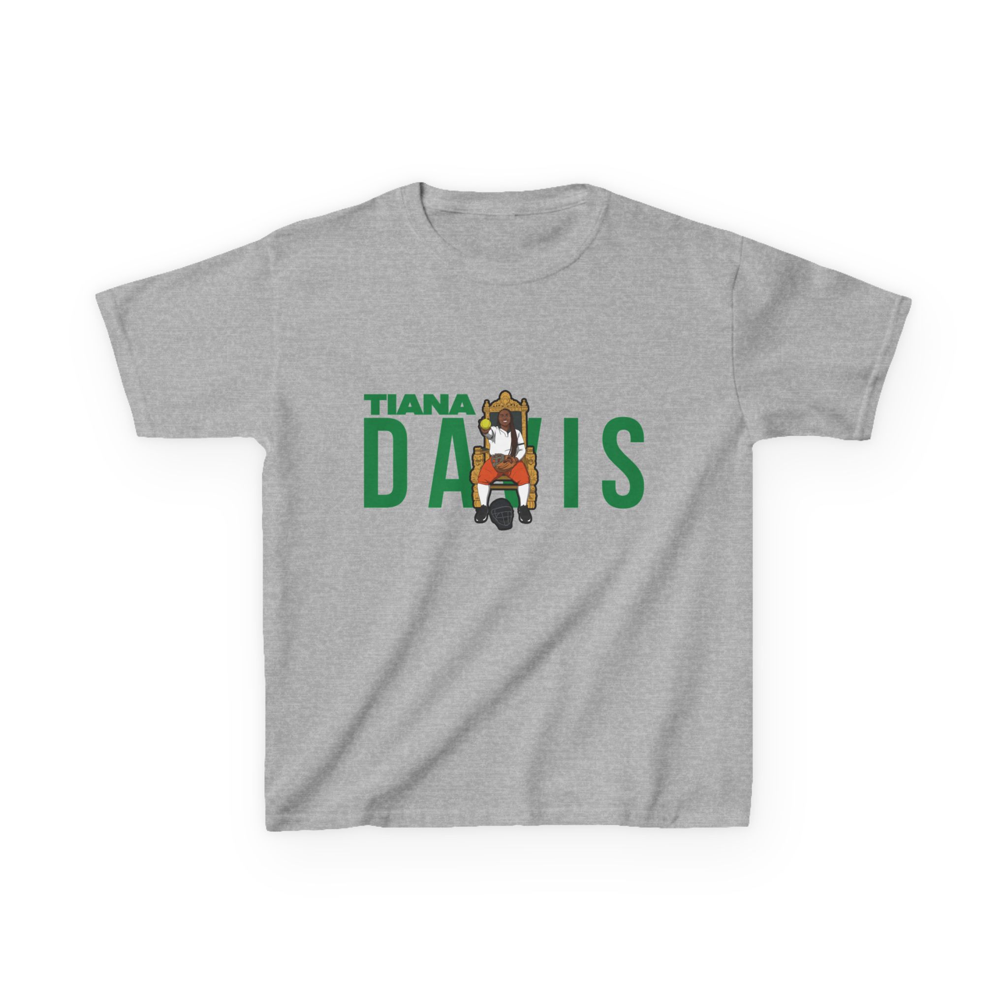 Youth Tee — character_player_name in Grey
