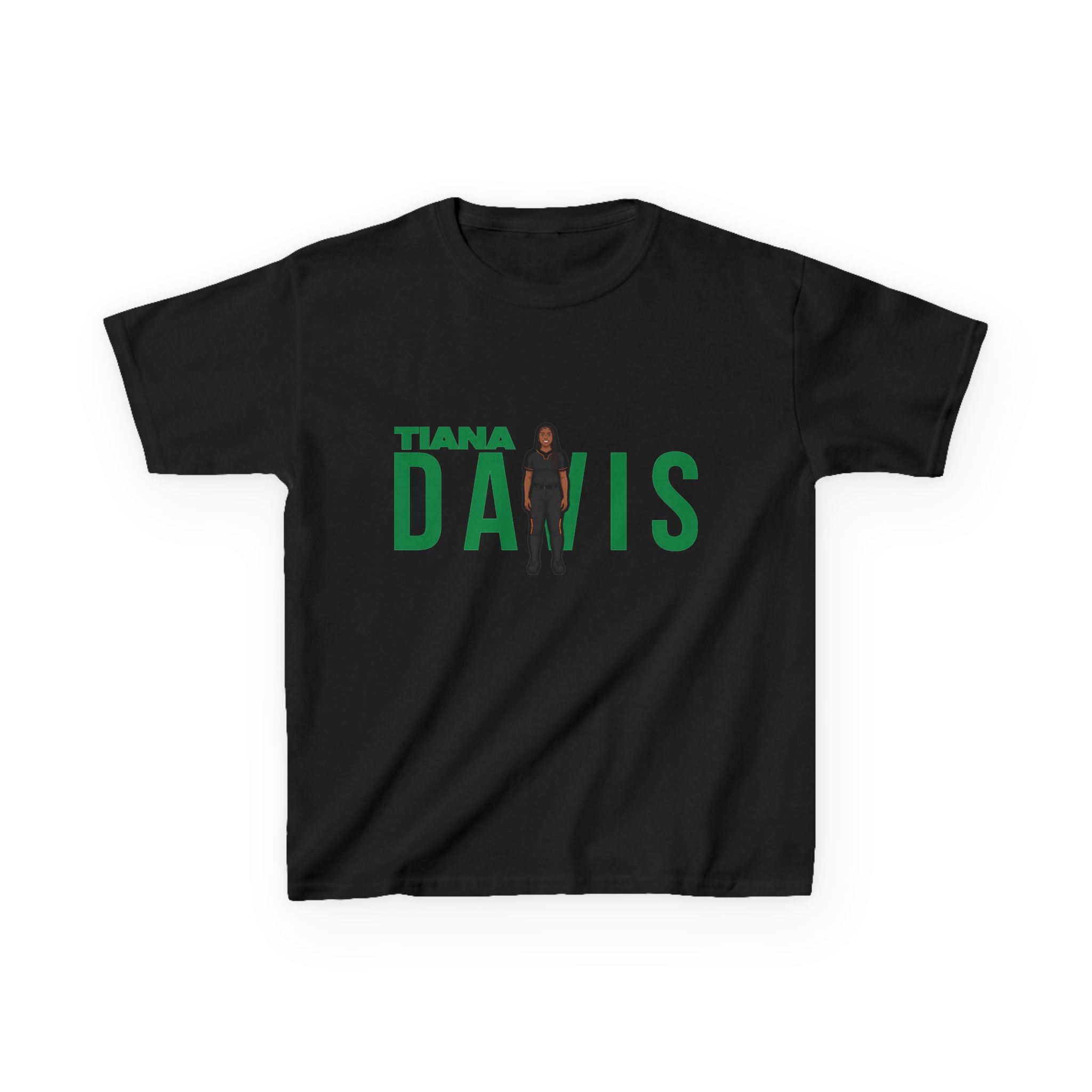 Youth Tee — character_player_name in Black