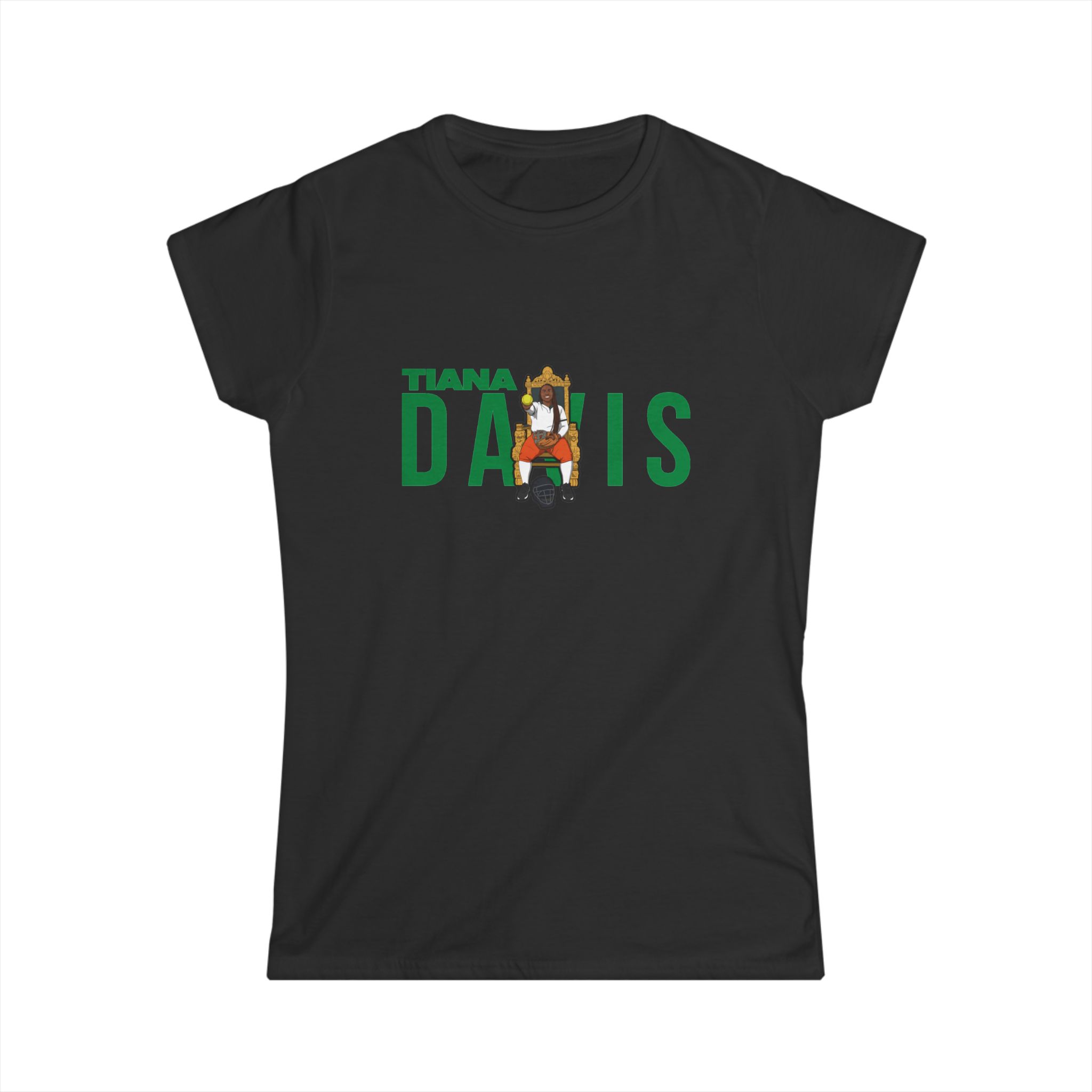 Women's Softstyle Tee — character_player_name in Black