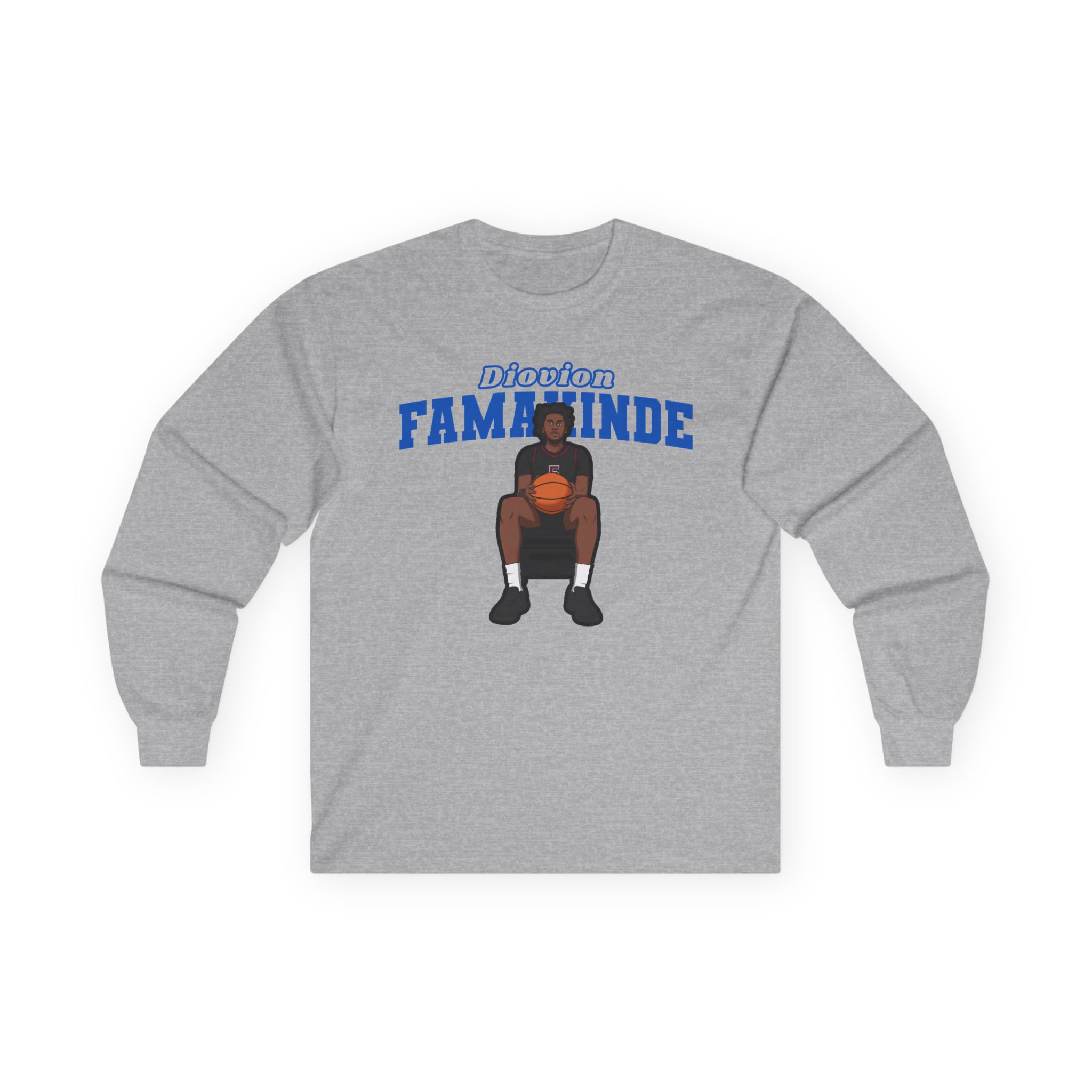 Long Sleeve Tee — character_name_arch in Grey