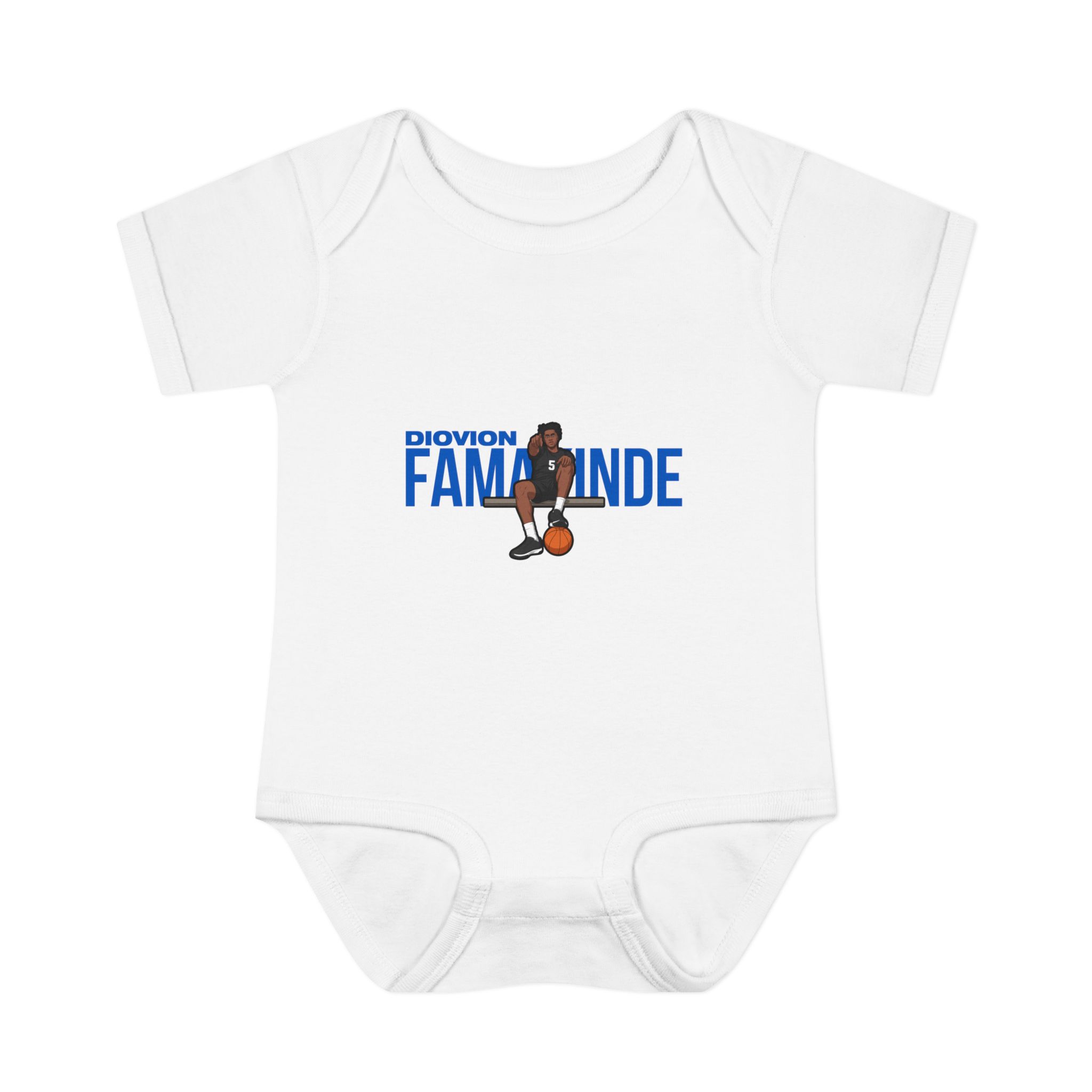 Baby Onesie — character_player_name in White