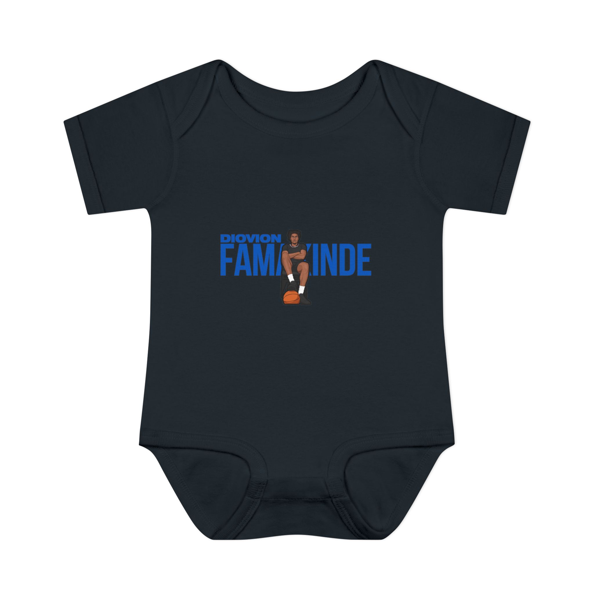 Baby Onesie — character_player_name in Black