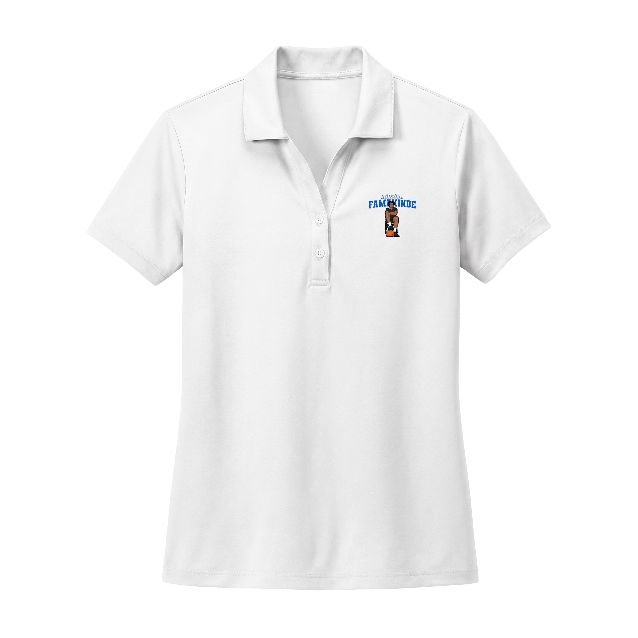 Women's Polo — character_name_arch in White