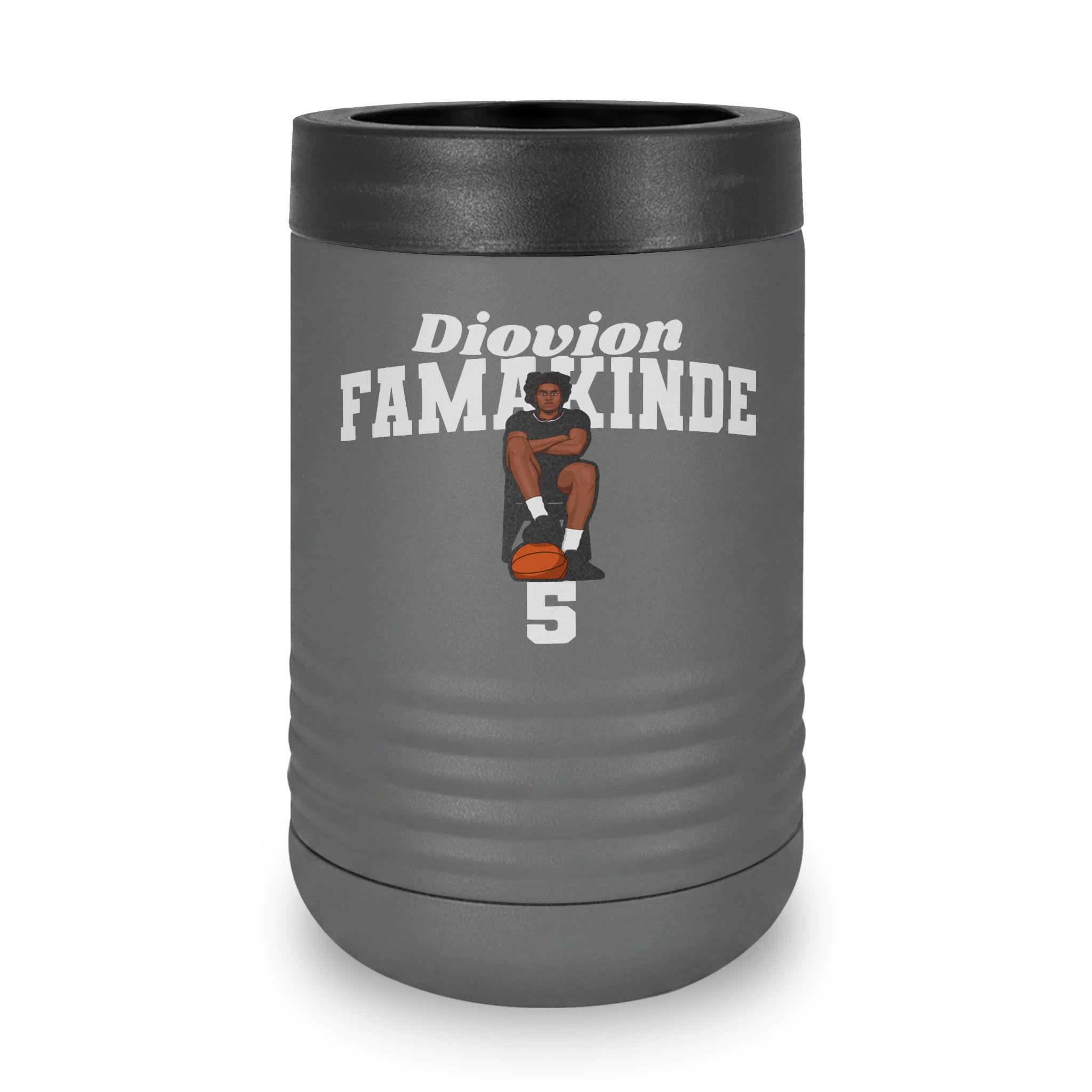 Stainless Can Cooler — character_signature_arch in Grey