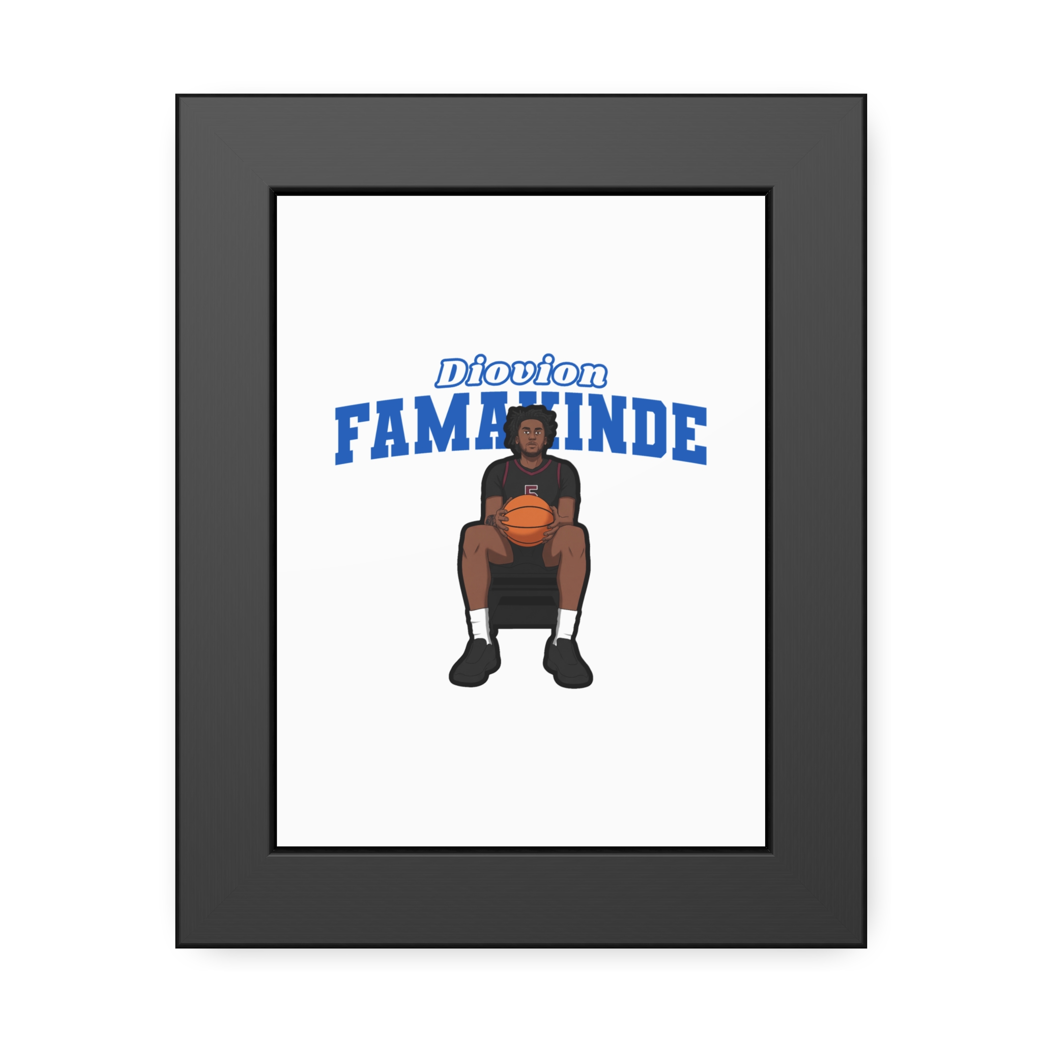 Framed Poster — character_name_arch in Black