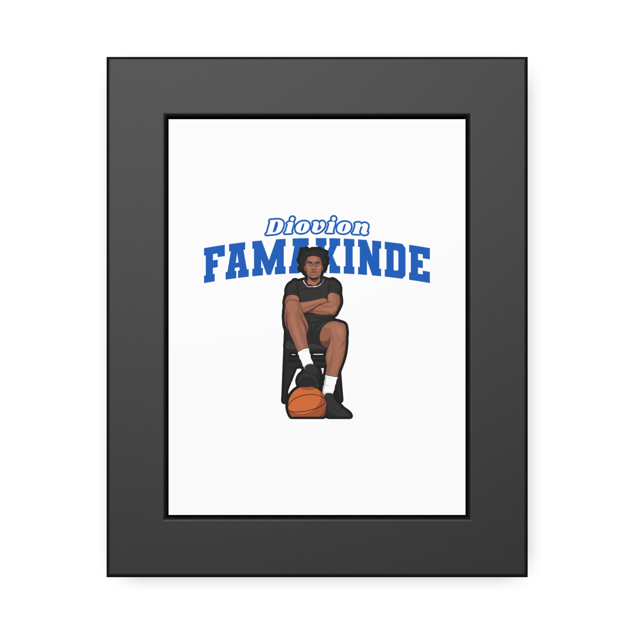 Framed Poster — character_name_arch in Black