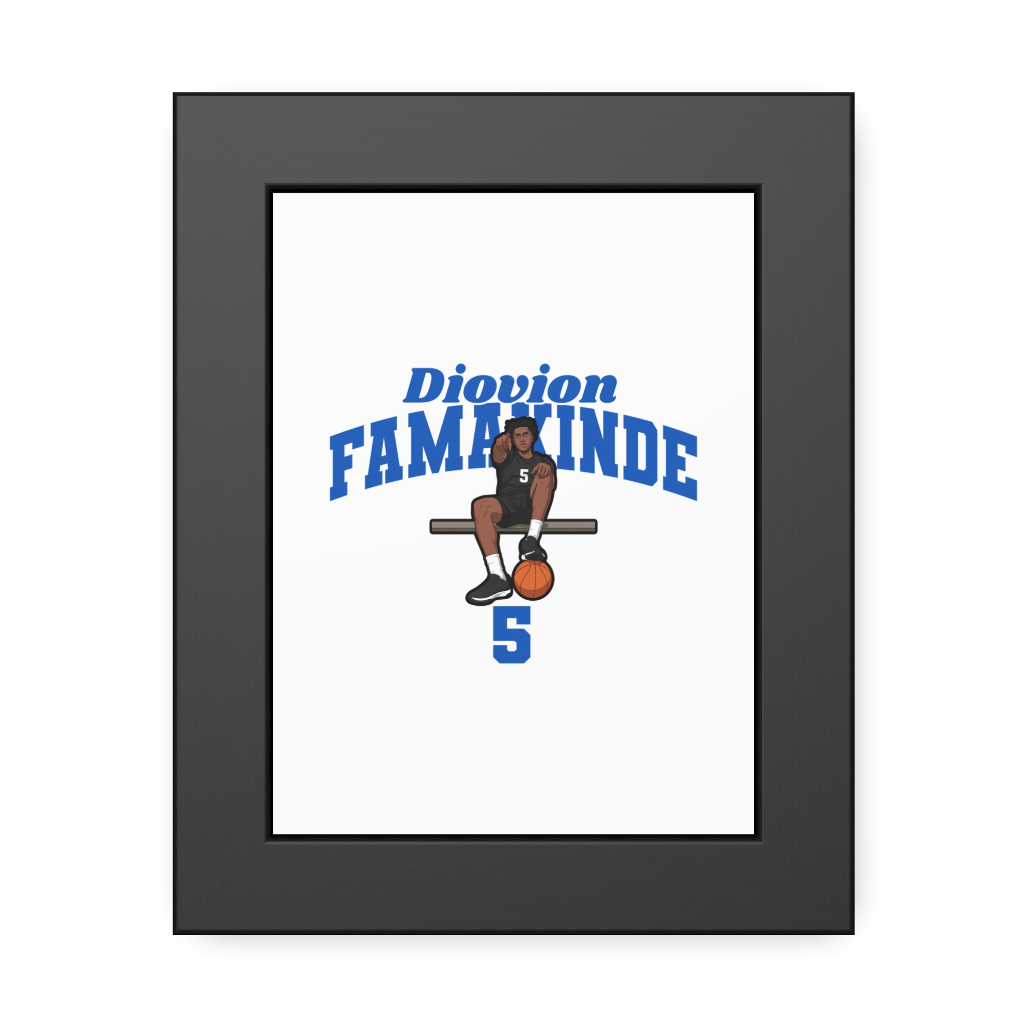 Framed Poster — character_signature_arch in Black