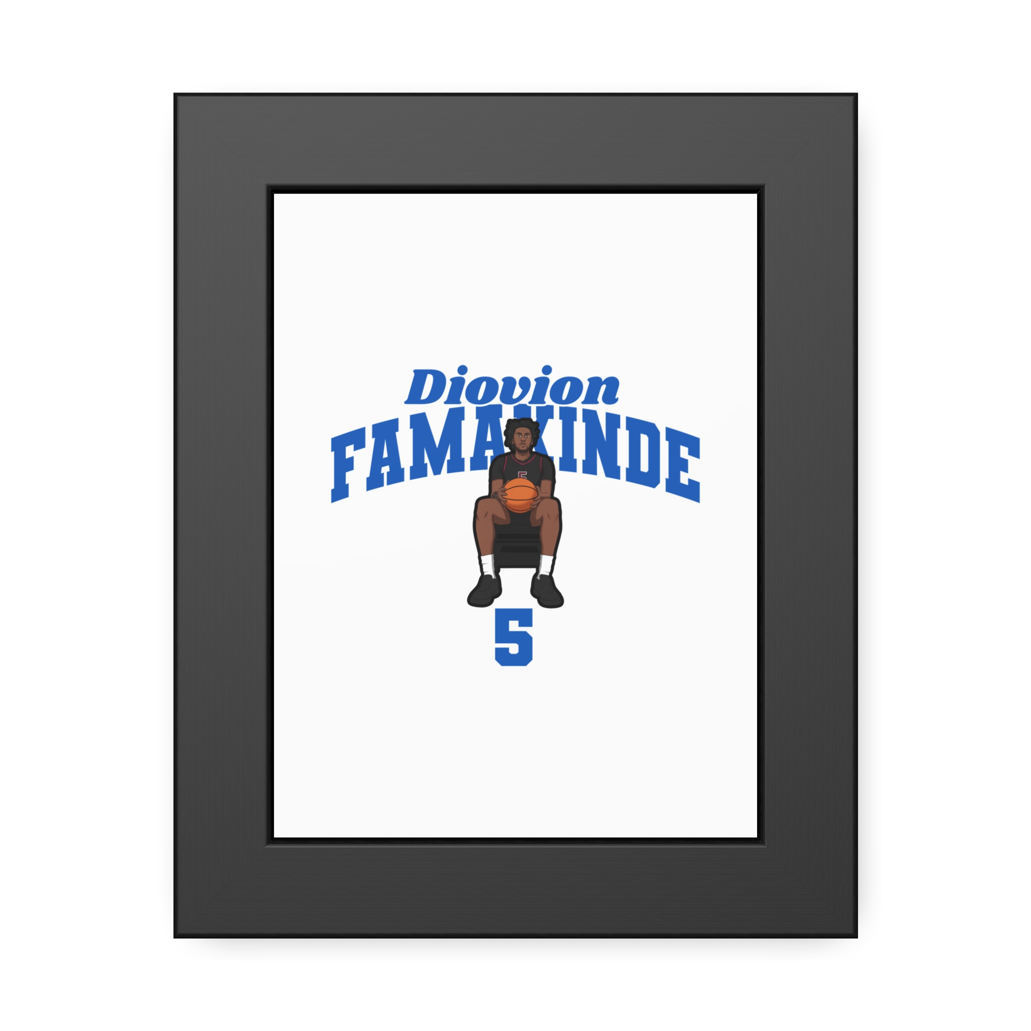 Framed Poster — character_signature_arch in Black