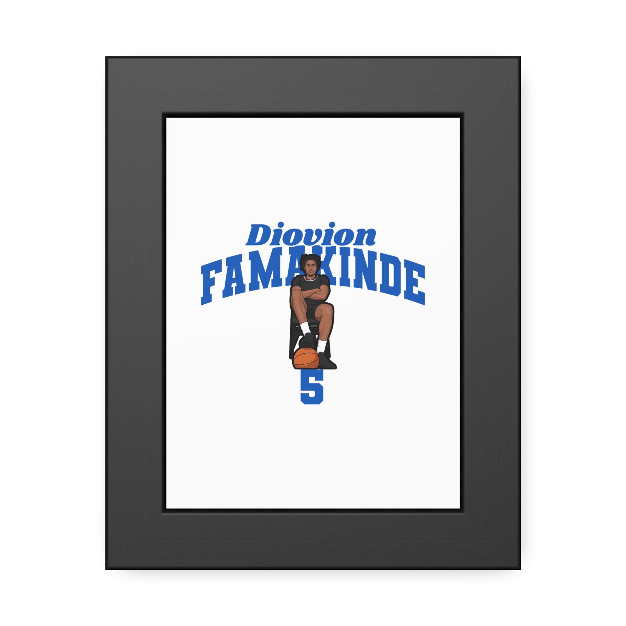 Framed Poster — character_signature_arch in Black
