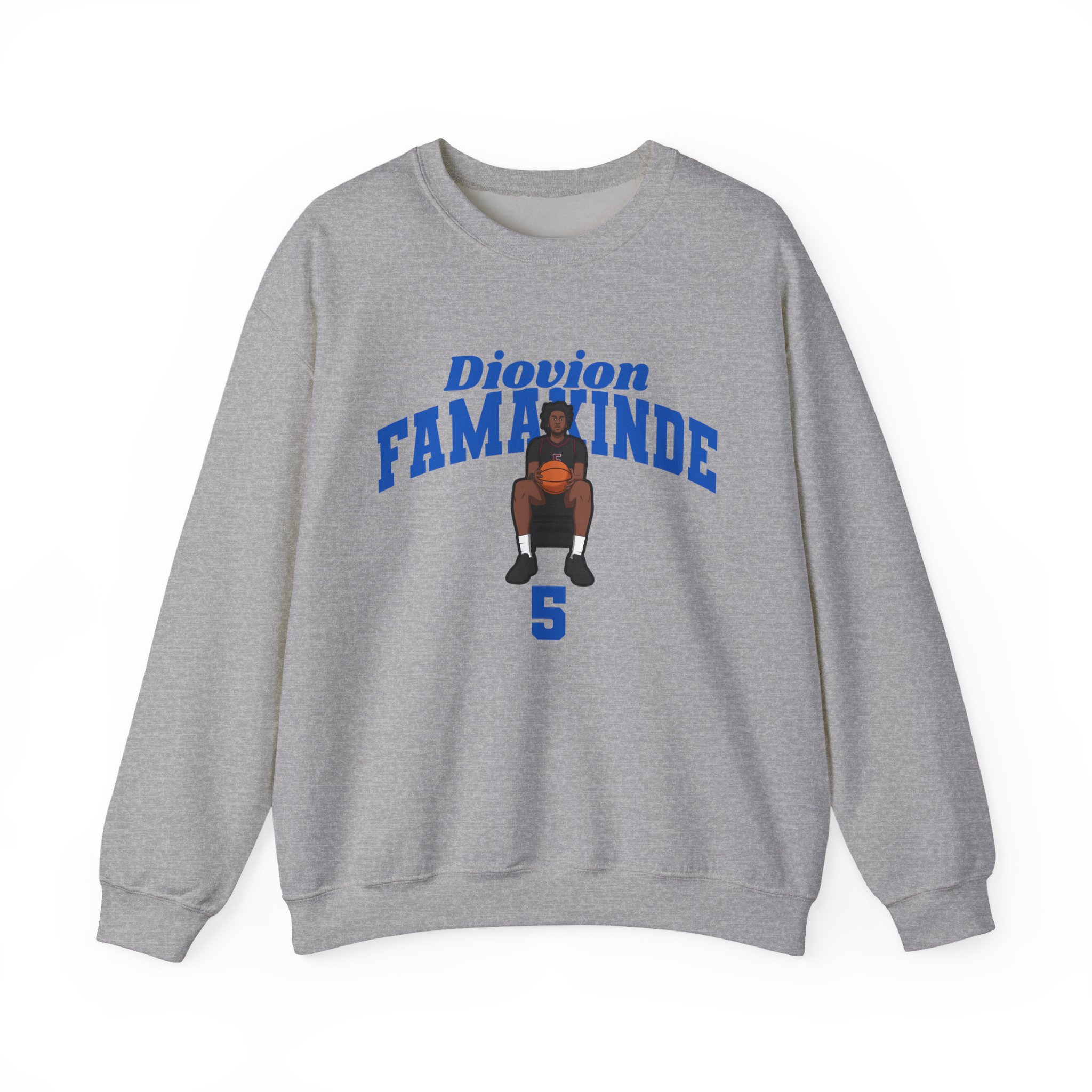 Crewneck Sweatshirt — character_signature_arch in Grey