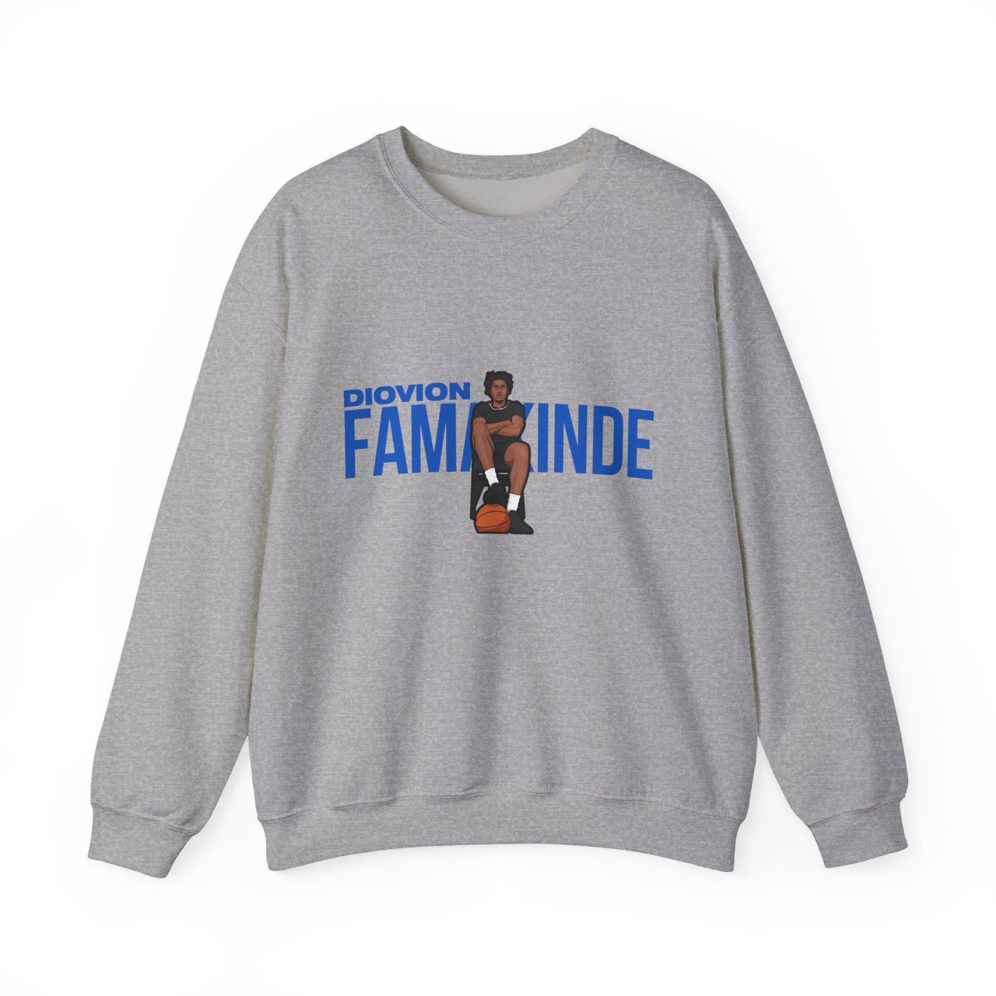 Crewneck Sweatshirt — character_player_name in Grey