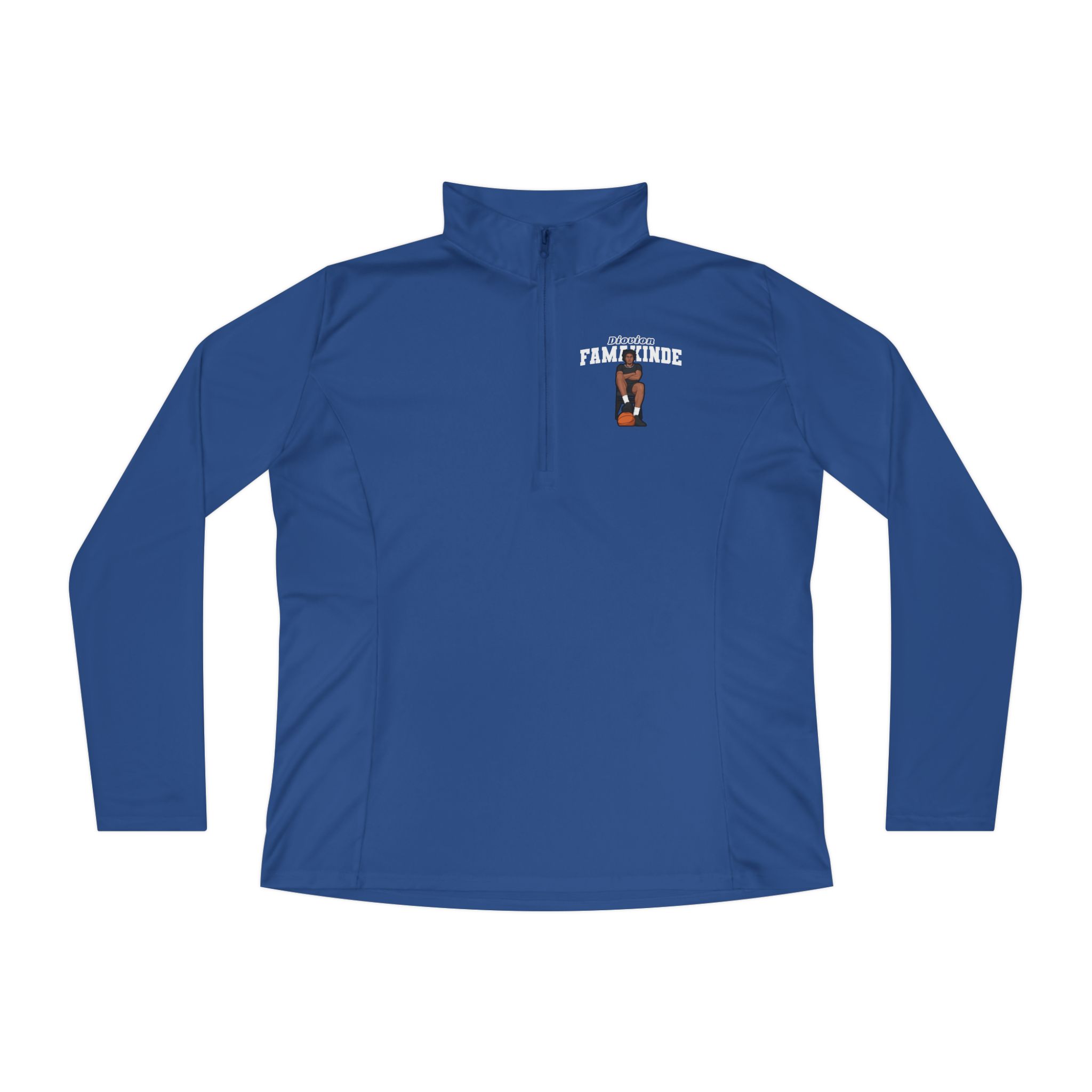 Women's Q-Zip Pullover — character_name_arch in Royal