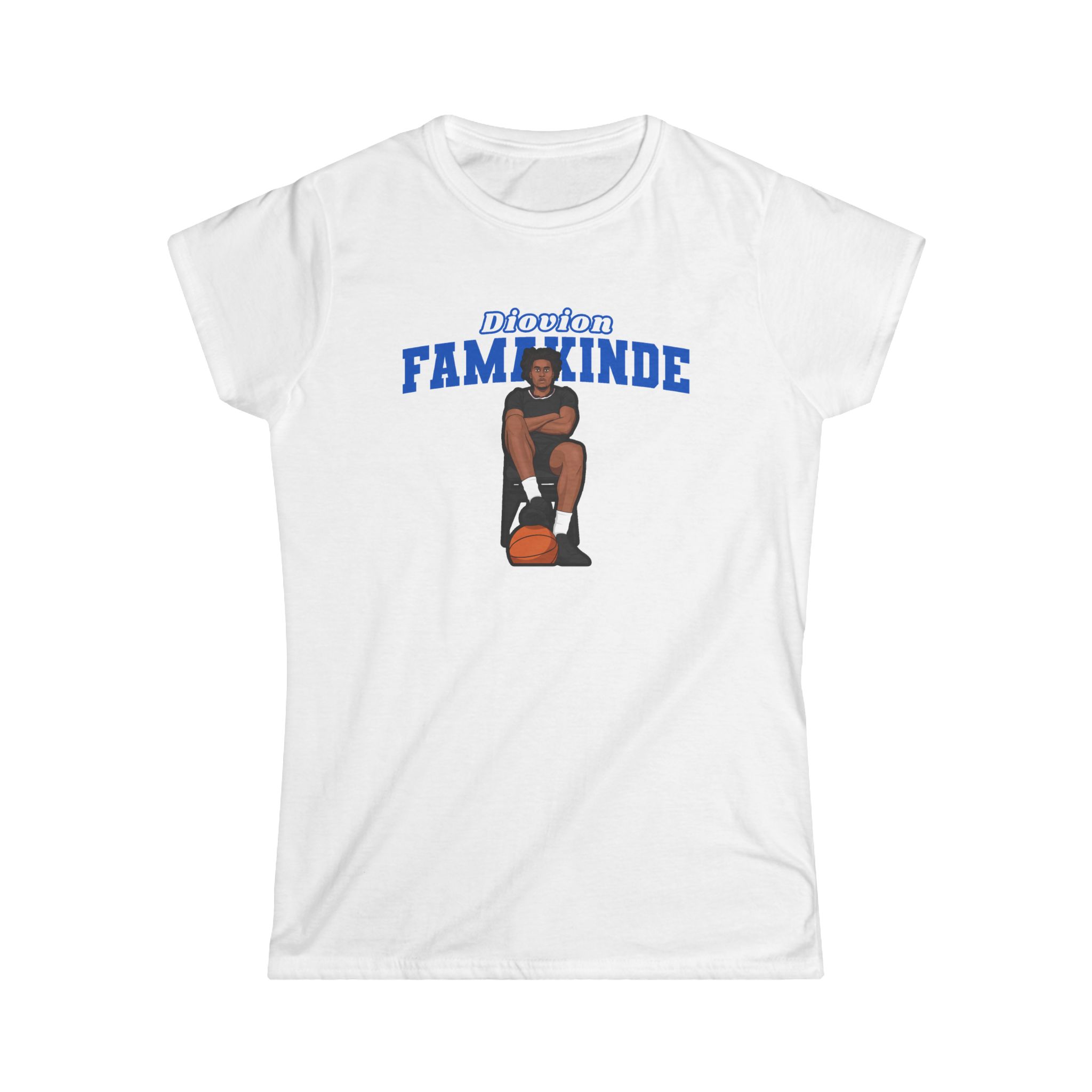 Women's Softstyle Tee — character_name_arch in White