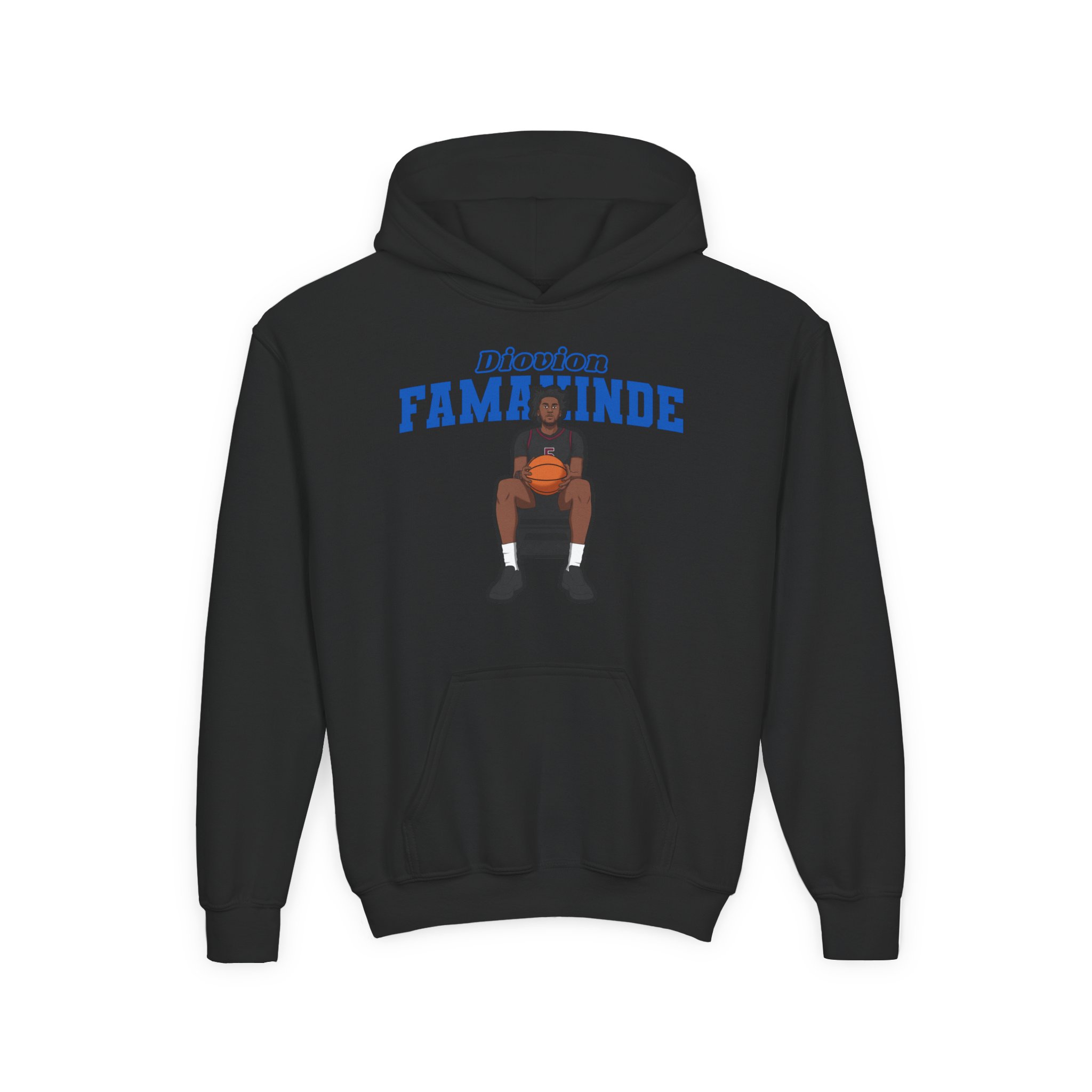 Youth Hoodie — character_name_arch in Black