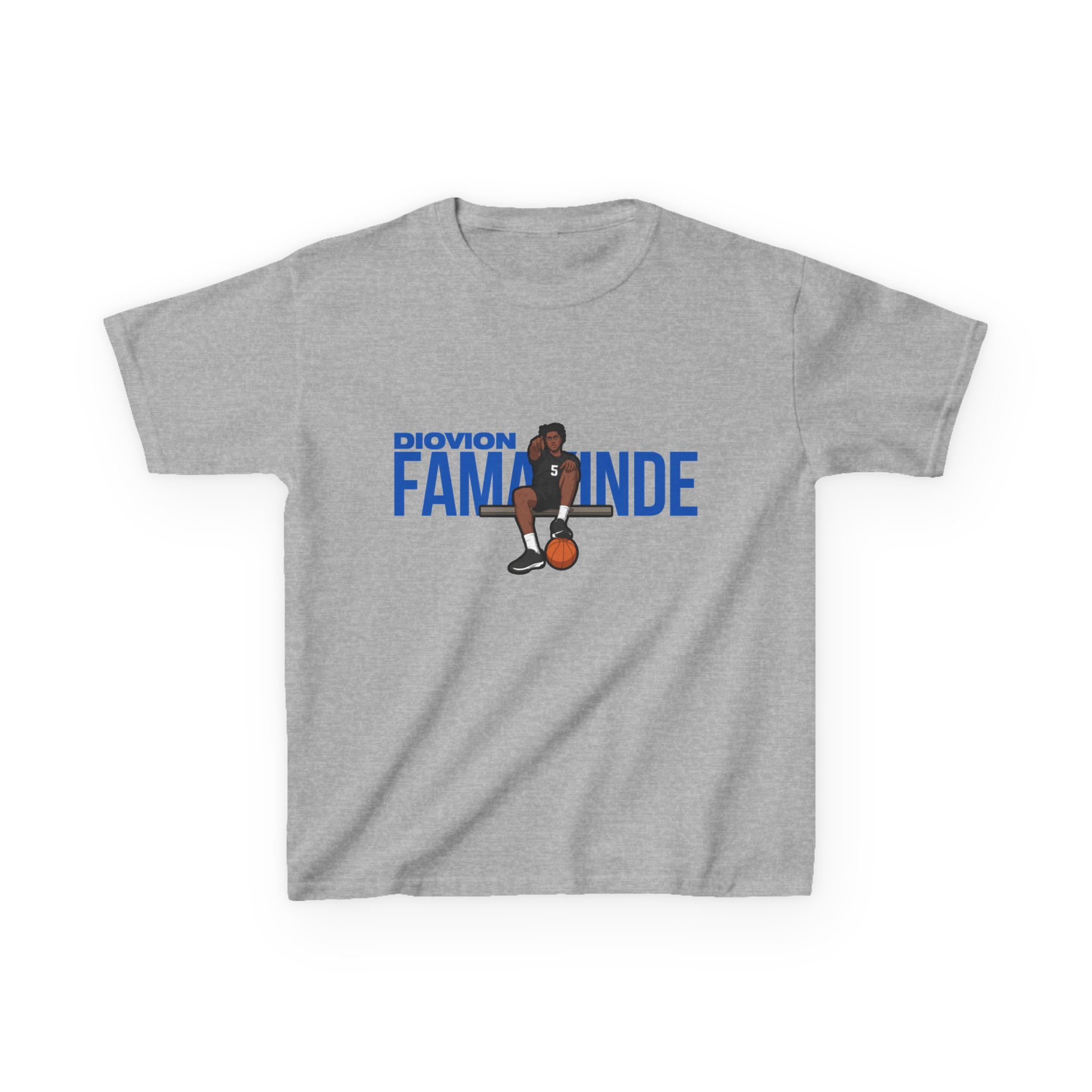 Youth Tee — character_player_name in Grey