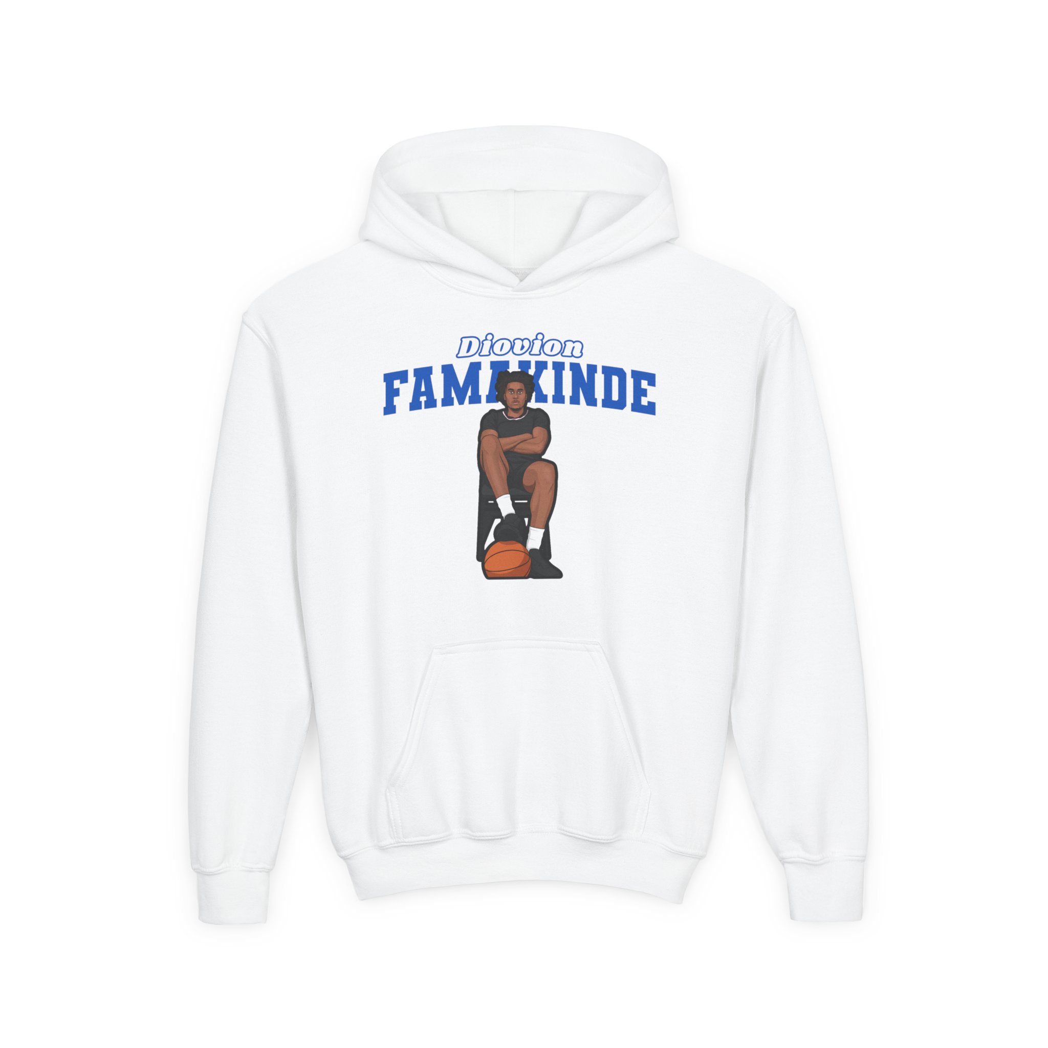 Youth Hoodie — character_name_arch in White