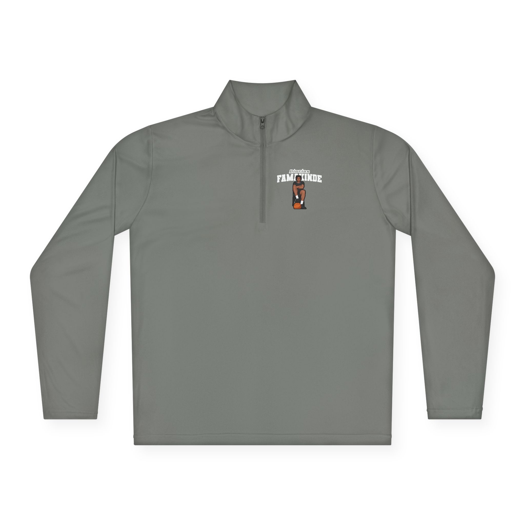 Q-Zip Pullover — character_name_arch in Grey