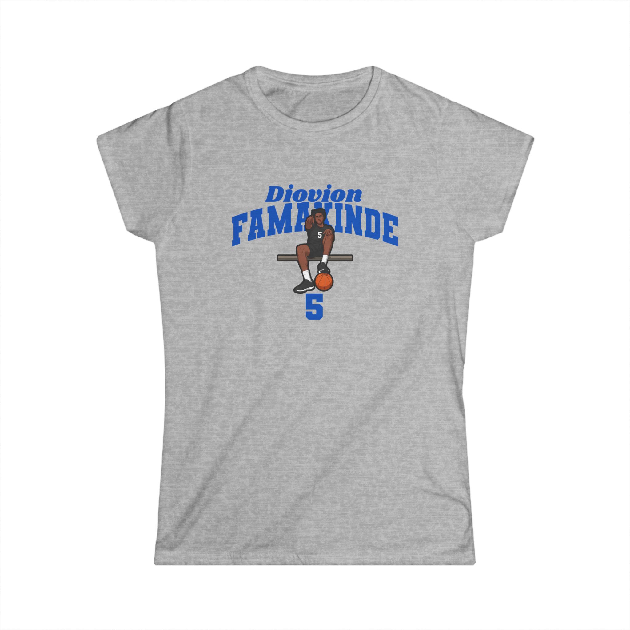 Women's Softstyle Tee — character_signature_arch in Grey