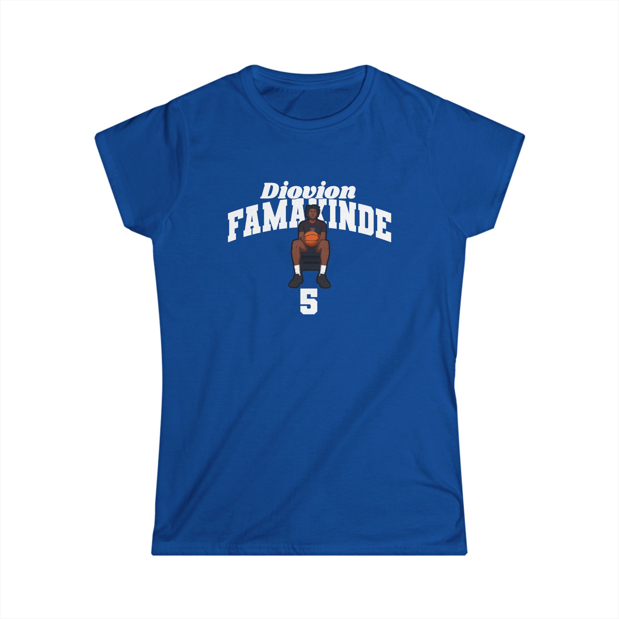 Women's Softstyle Tee — character_signature_arch in Royal