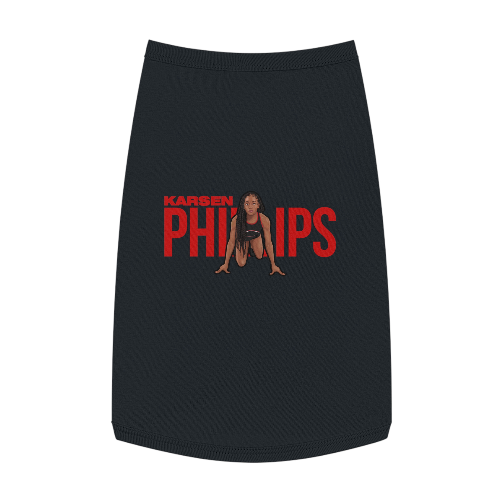 Pet Tank Top — character_player_name in Black