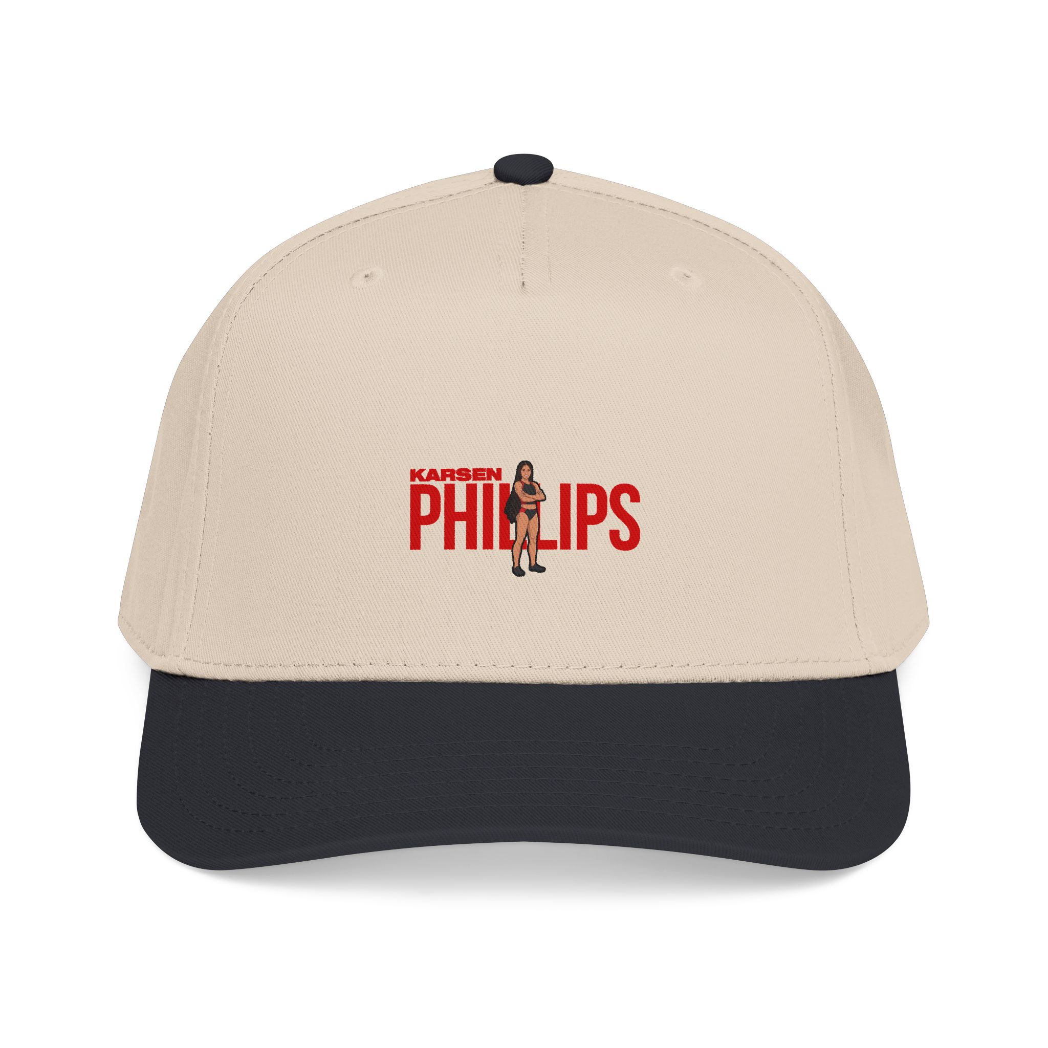 Baseball Cap — character_player_name in Black / Natural