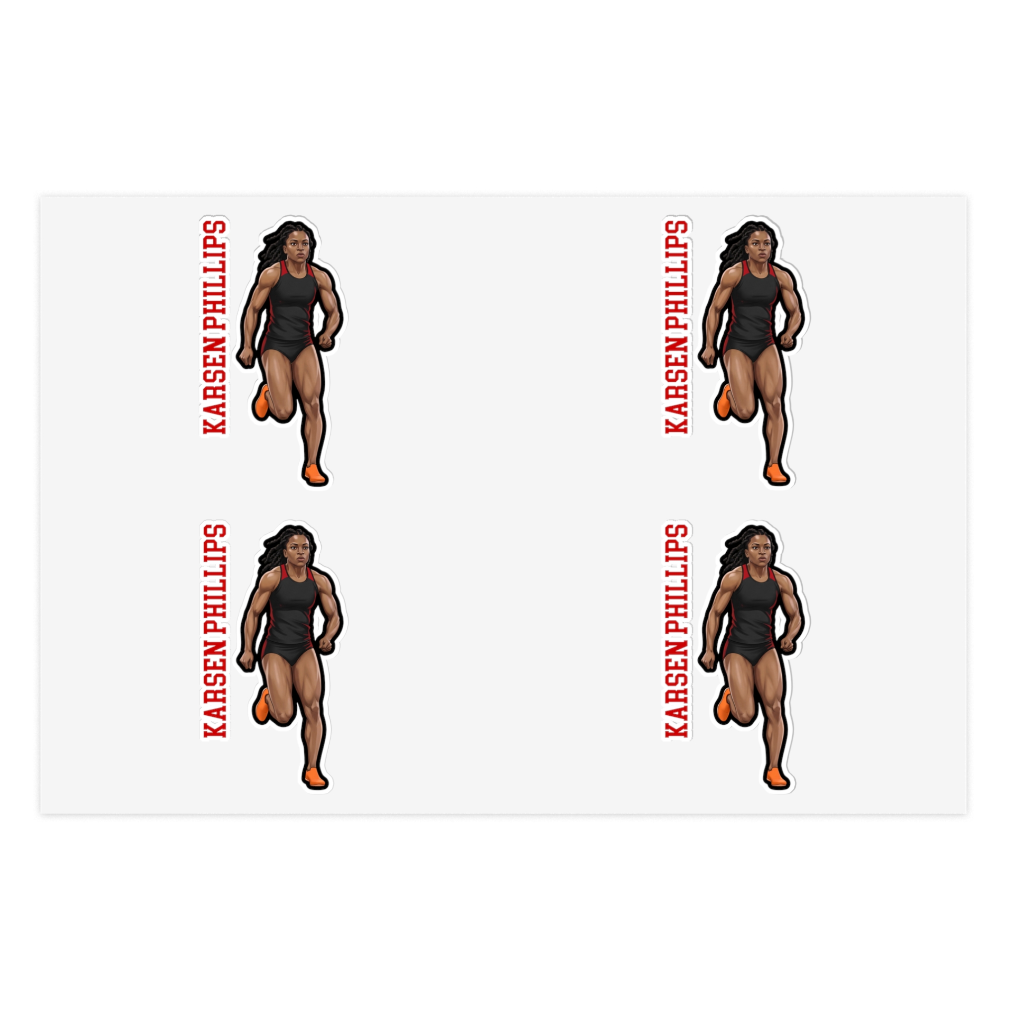 Sticker Sheet — character_name_vertical in Classic