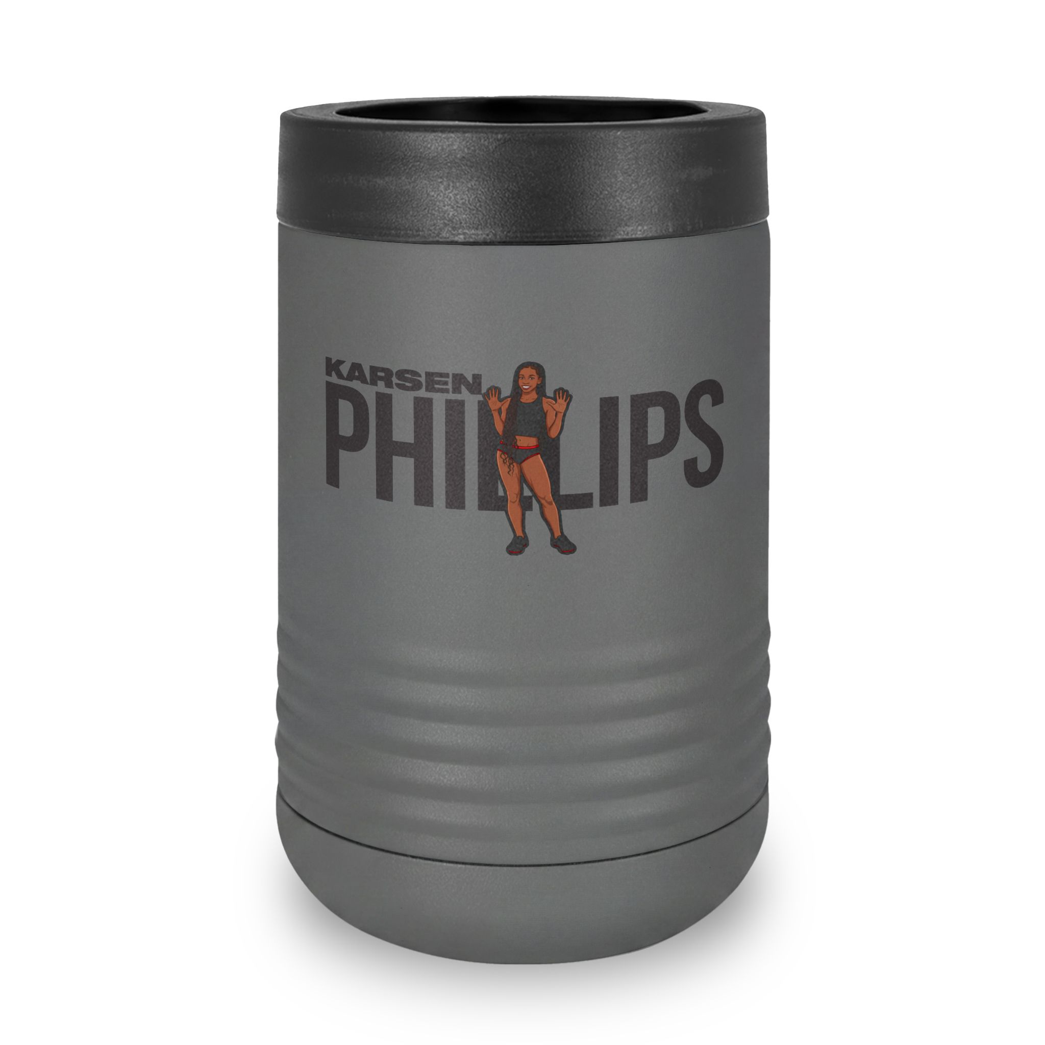 Stainless Can Cooler — character_player_name in Grey